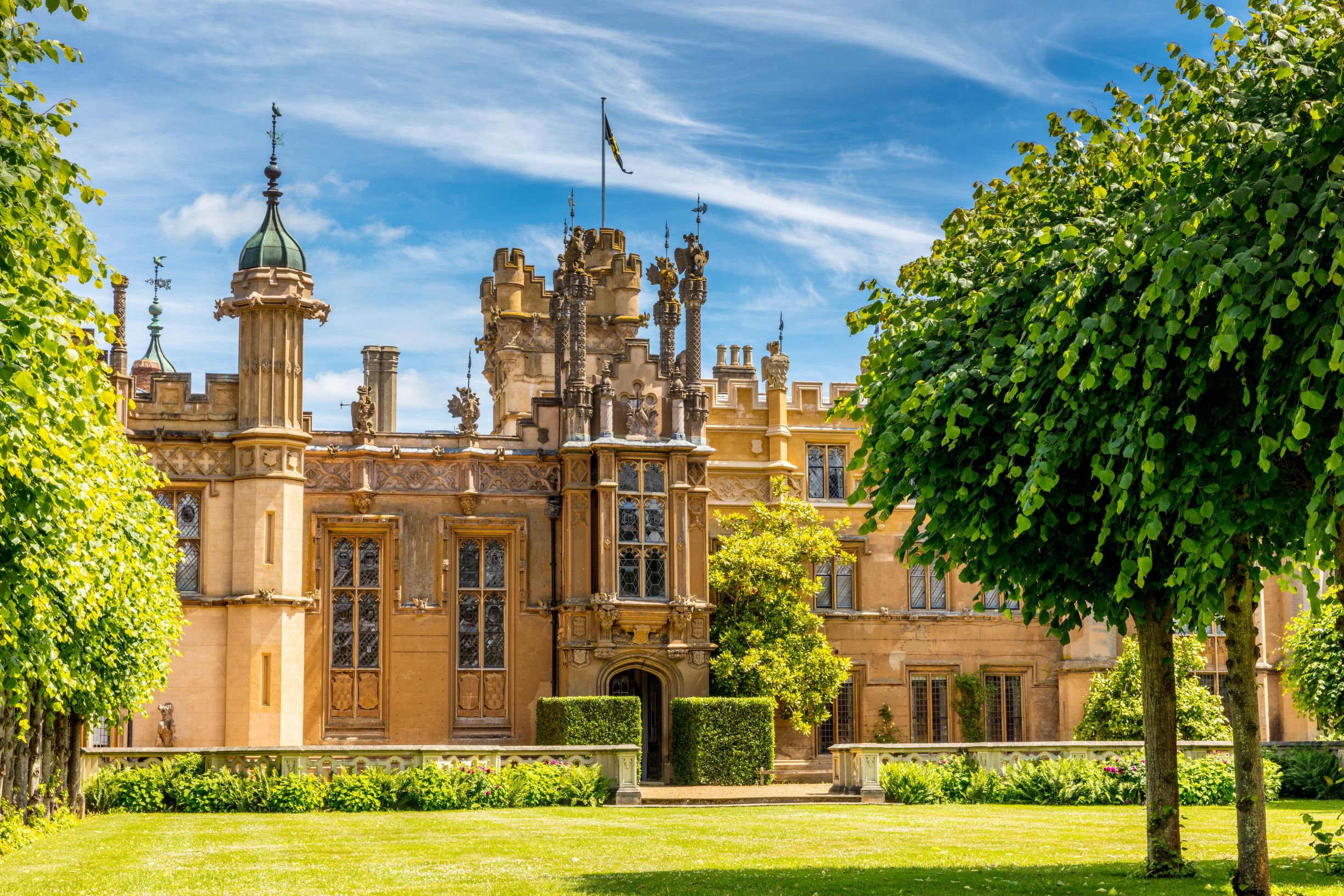 Manor Barn at Knebworth House, a historic venue for upscale events and meetings.