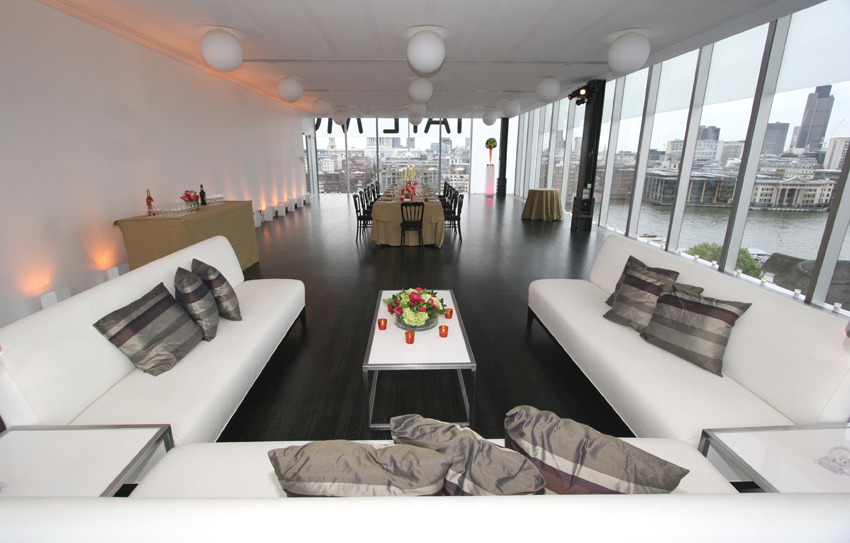 East Room at Tate Modern: sleek event space with panoramic views, ideal for networking and gatherings.