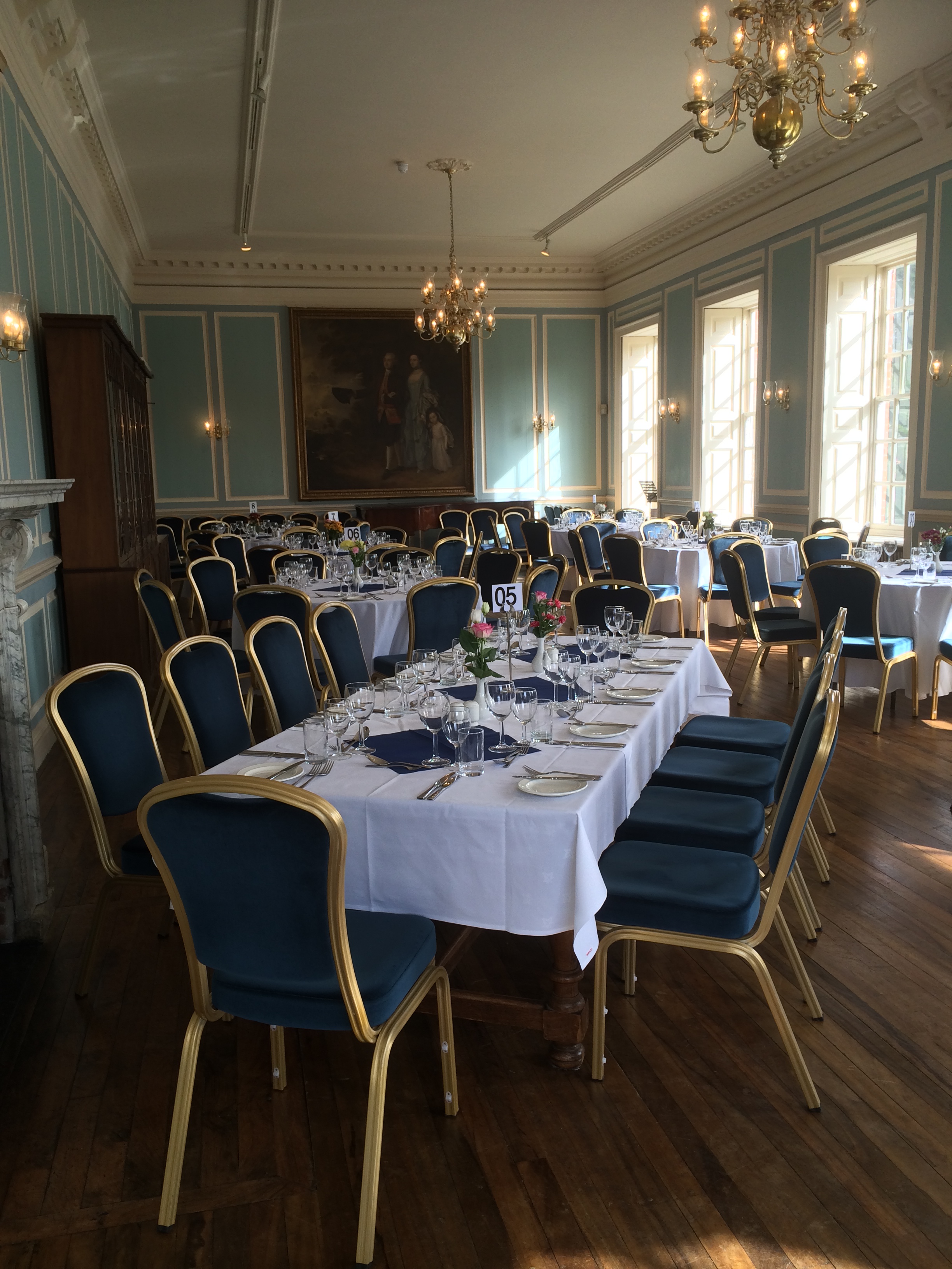 Elegant dining room at The Adderley, Marlborough College for corporate events and celebrations.