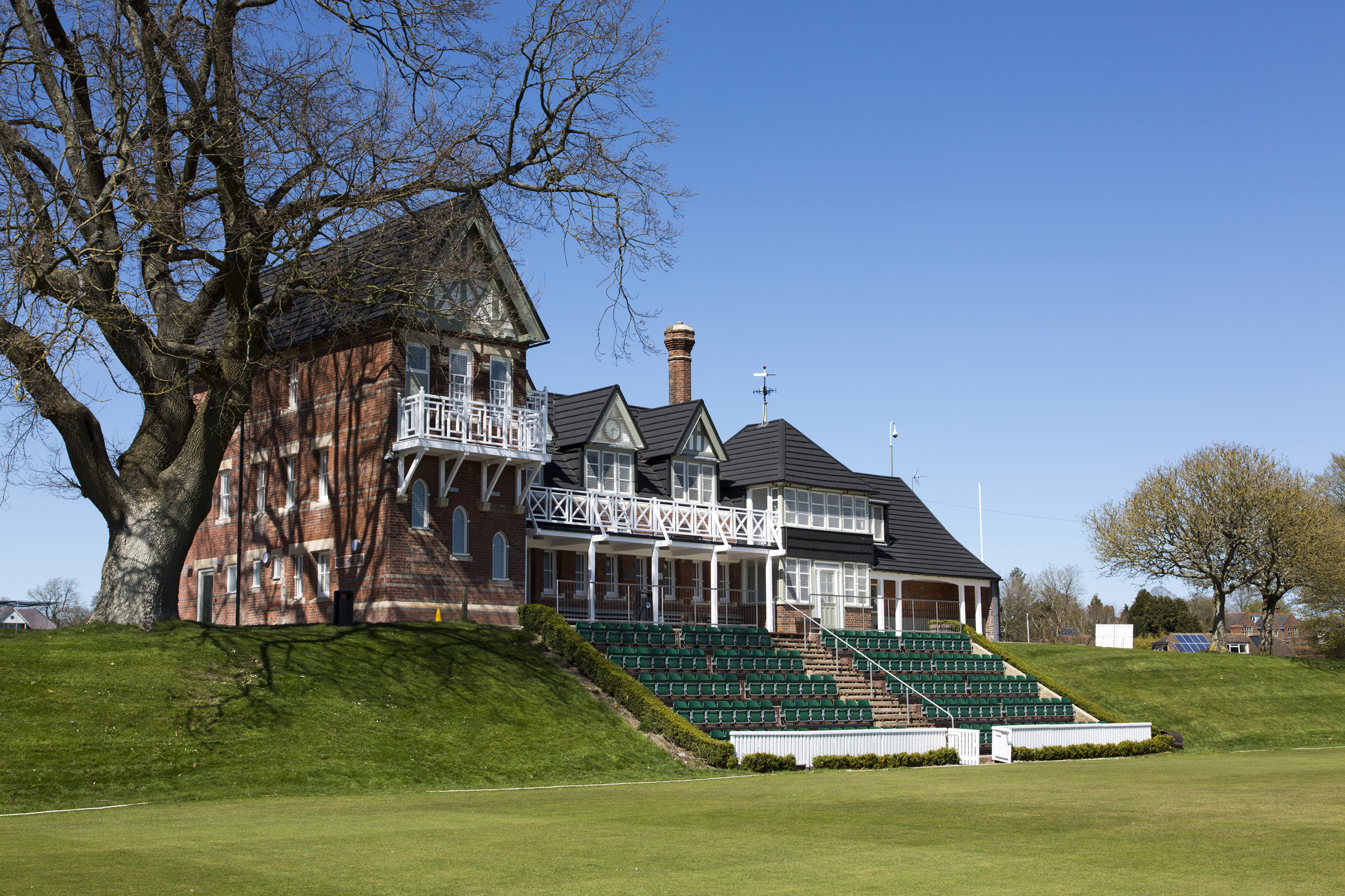 Cricket Pavilion at Marlborough College, elegant venue for weddings and outdoor events.