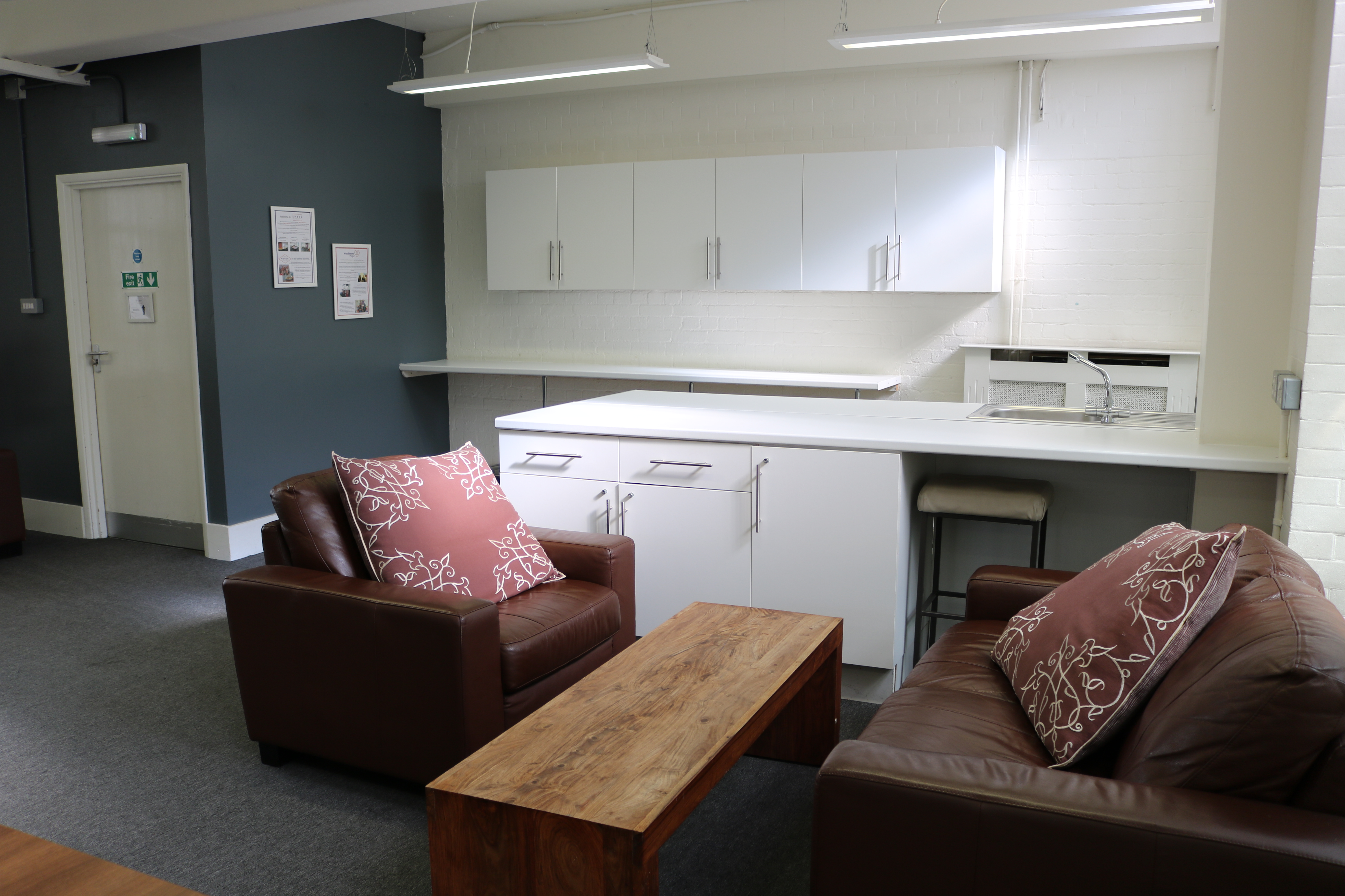 Cozy Portman Lounge in SPACE, Marylebone, perfect for networking and informal meetings.