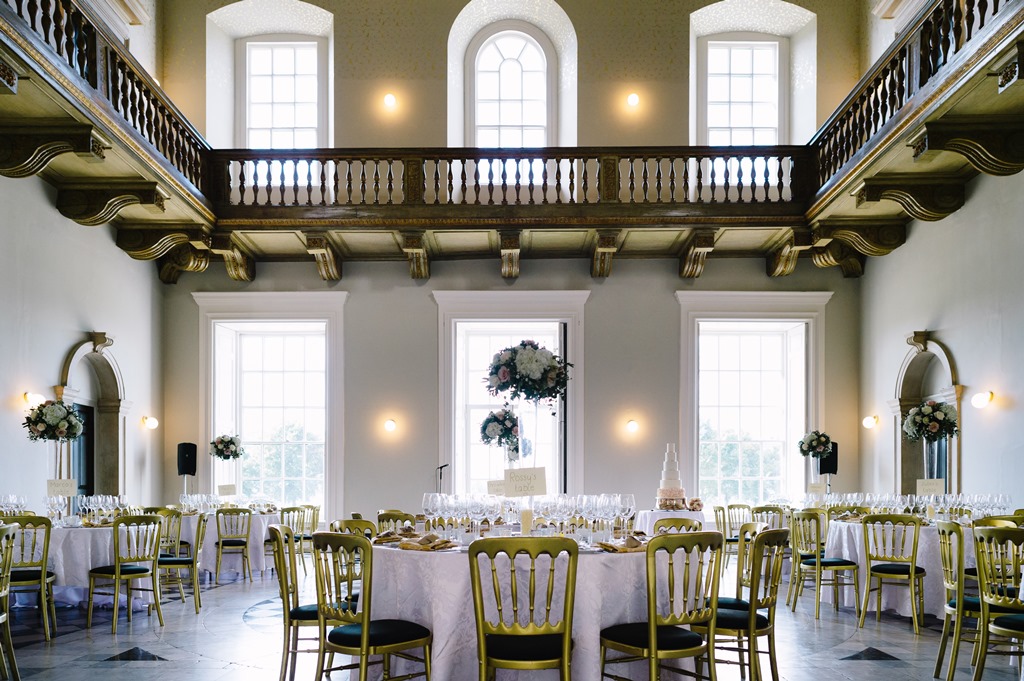 Elegant Great Hall in The Queen's House, ideal for weddings and corporate events.