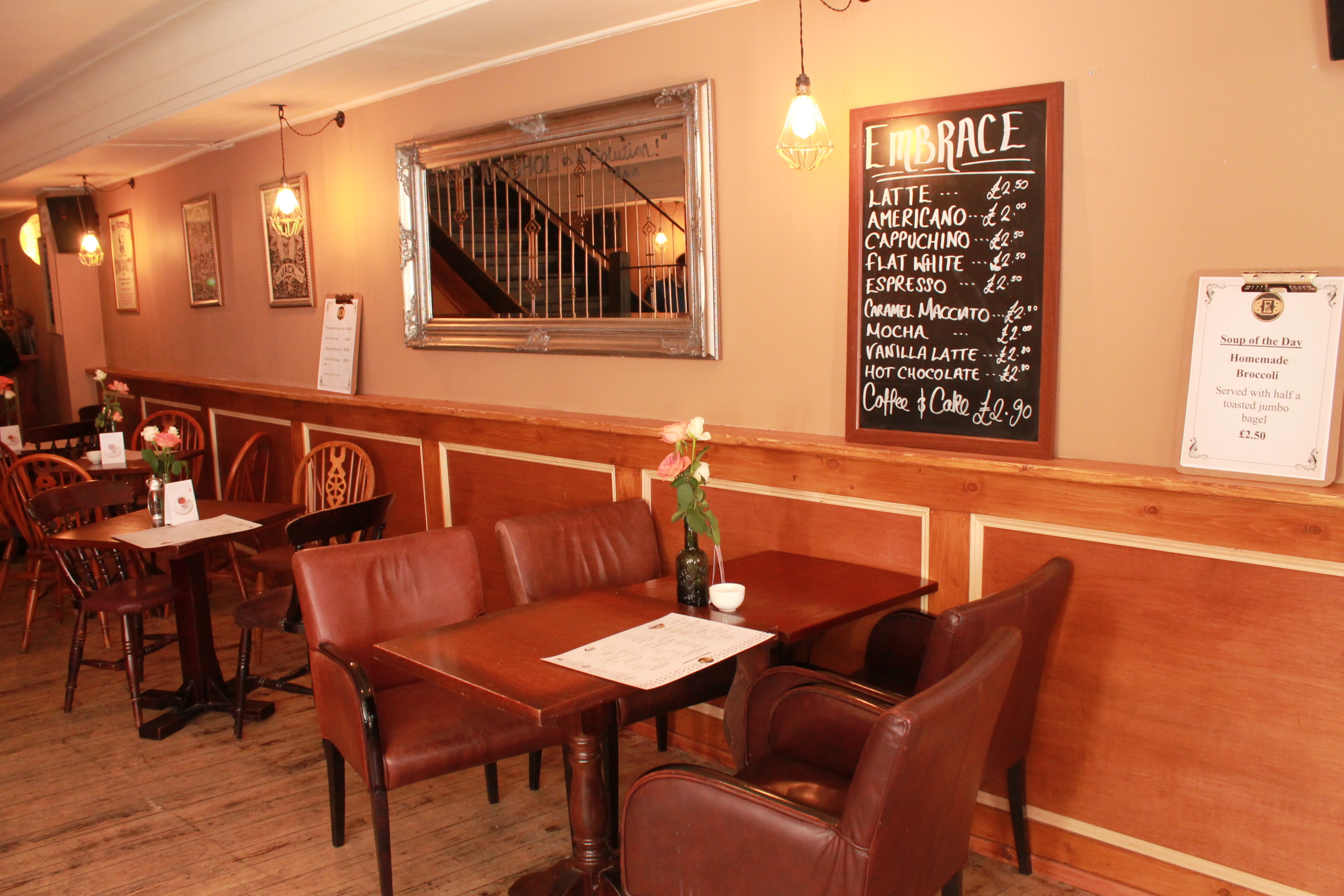 Cozy café in Embrace: The House of Spirits, ideal for informal meetings and events.