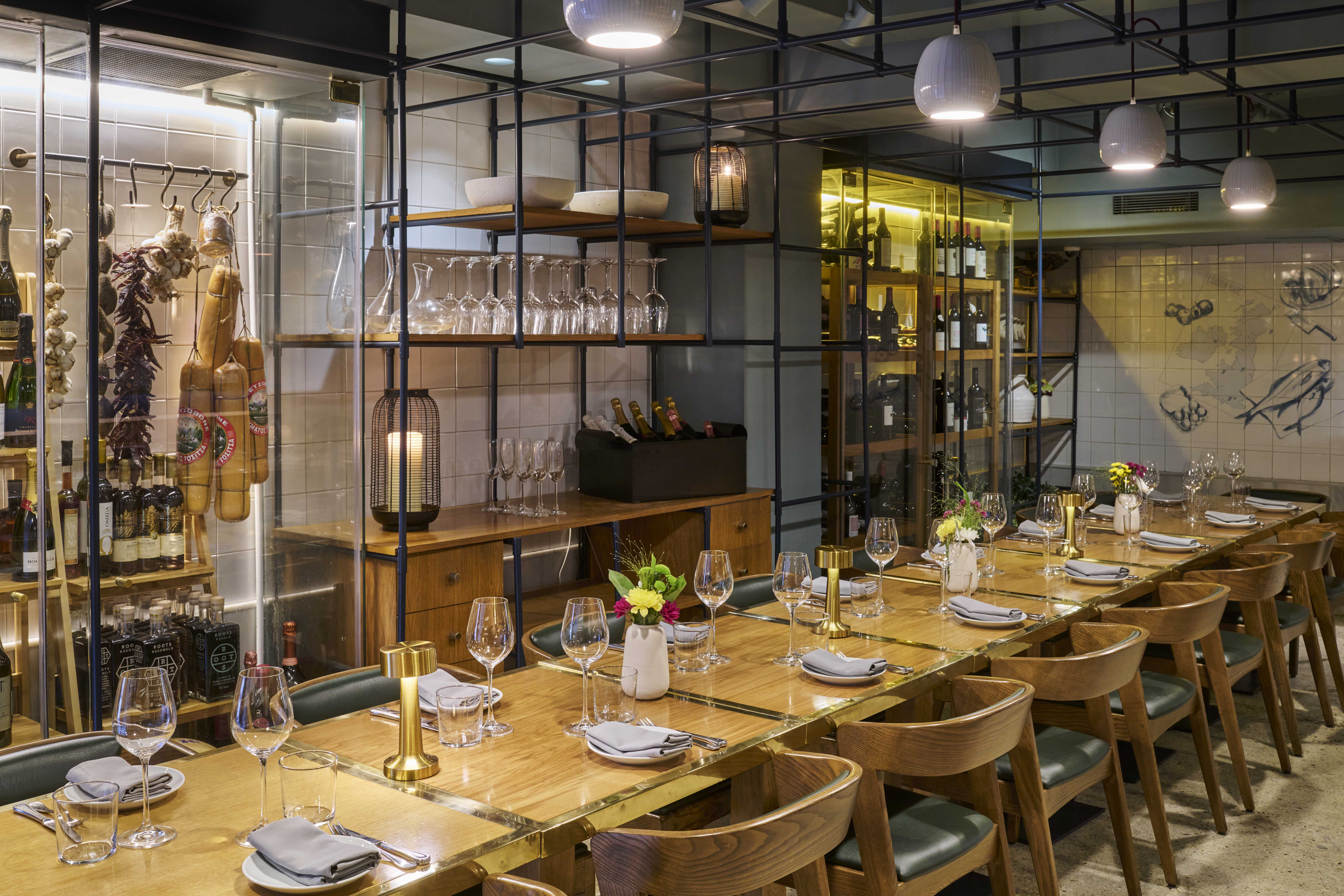 Elegant dining space in The Larder Room, perfect for intimate gatherings and corporate dinners.