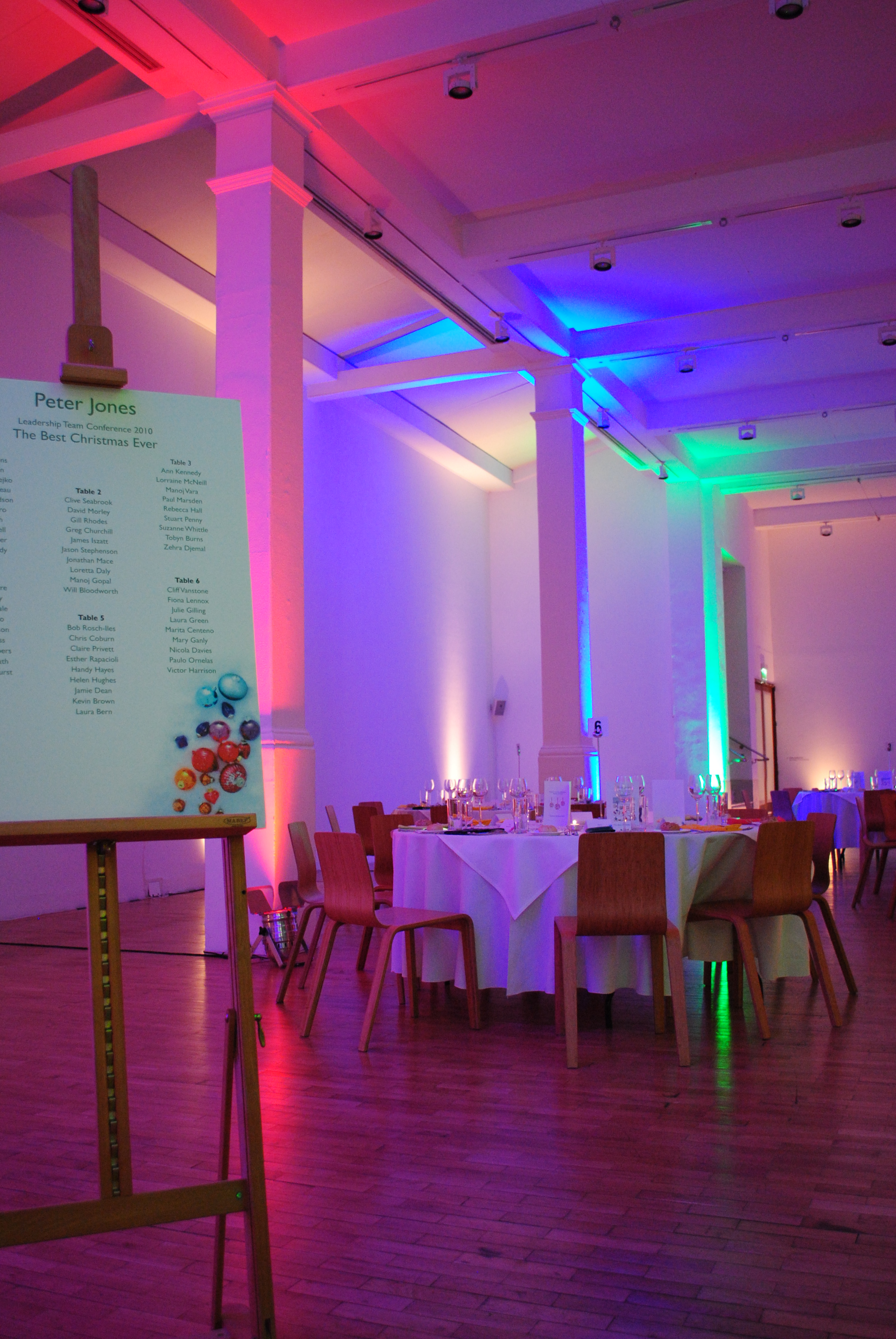 Elegant event space in Whitechapel Gallery with ambient lighting for networking gatherings.