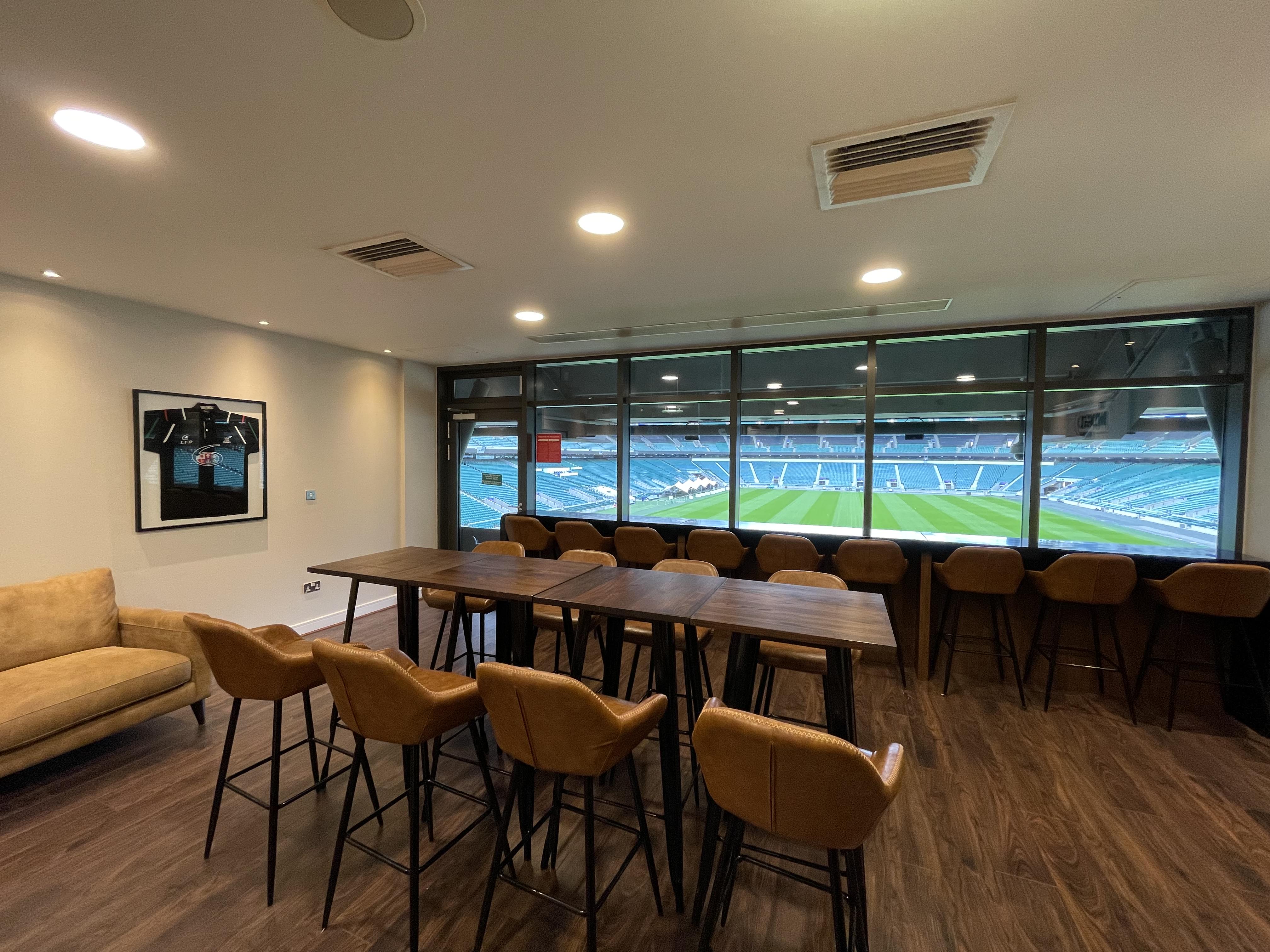 Executive Boxes at Allianz Stadium, Twickenham - modern meeting space with stadium views.