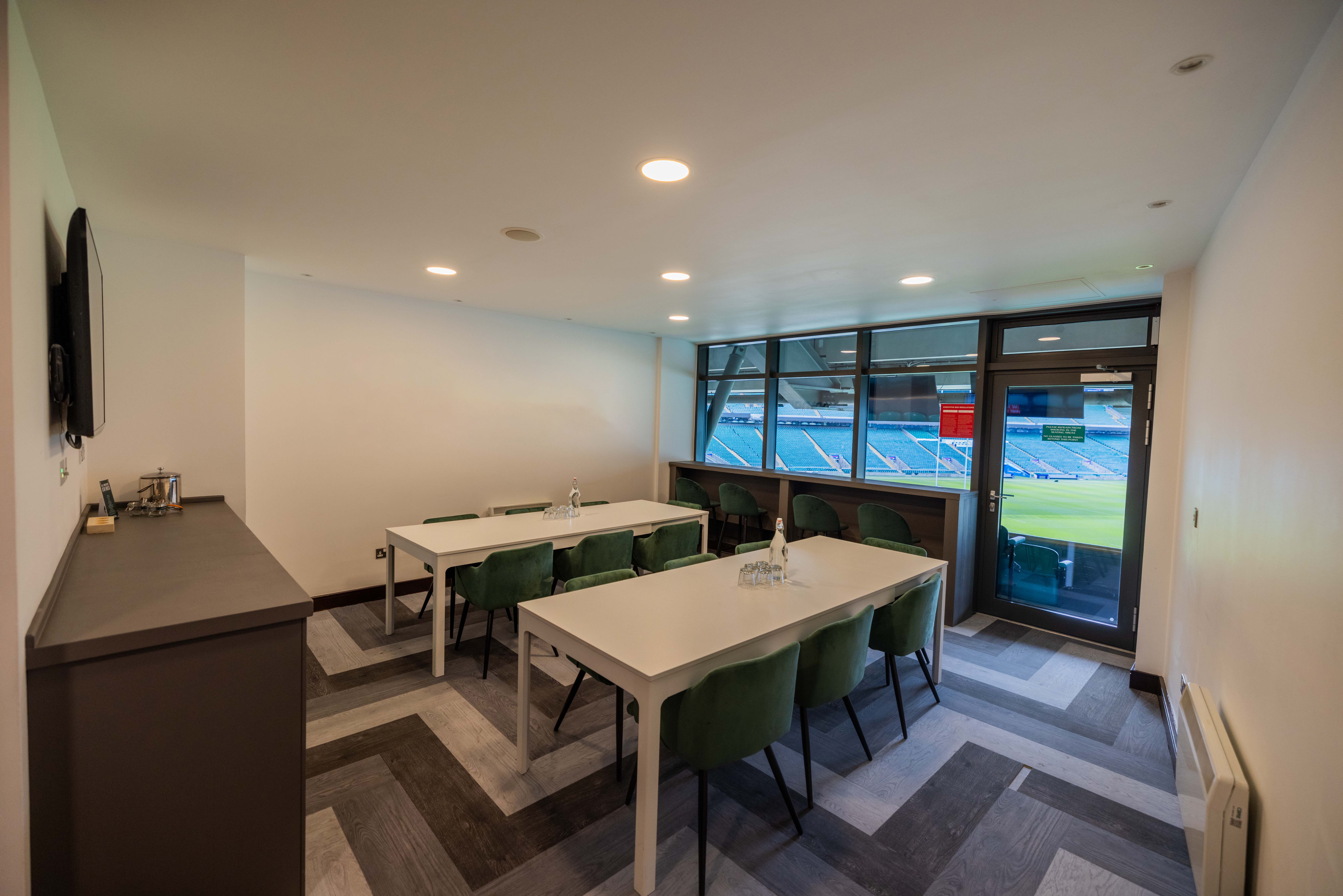 Modern meeting room in Allianz Stadium, Twickenham for workshops and strategy sessions.