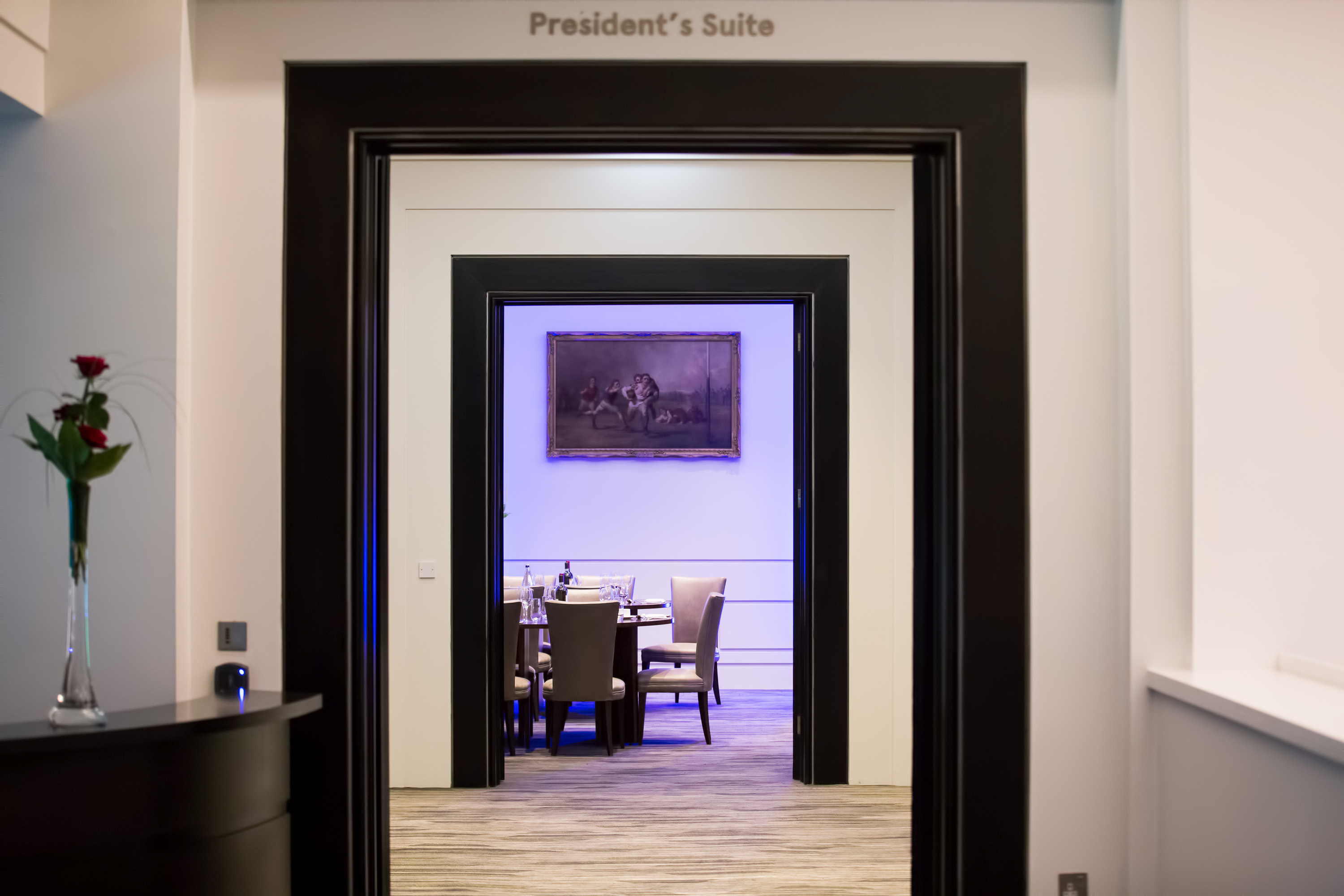Presidents' Suite at Allianz Stadium, Twickenham: elegant meeting space for corporate events.