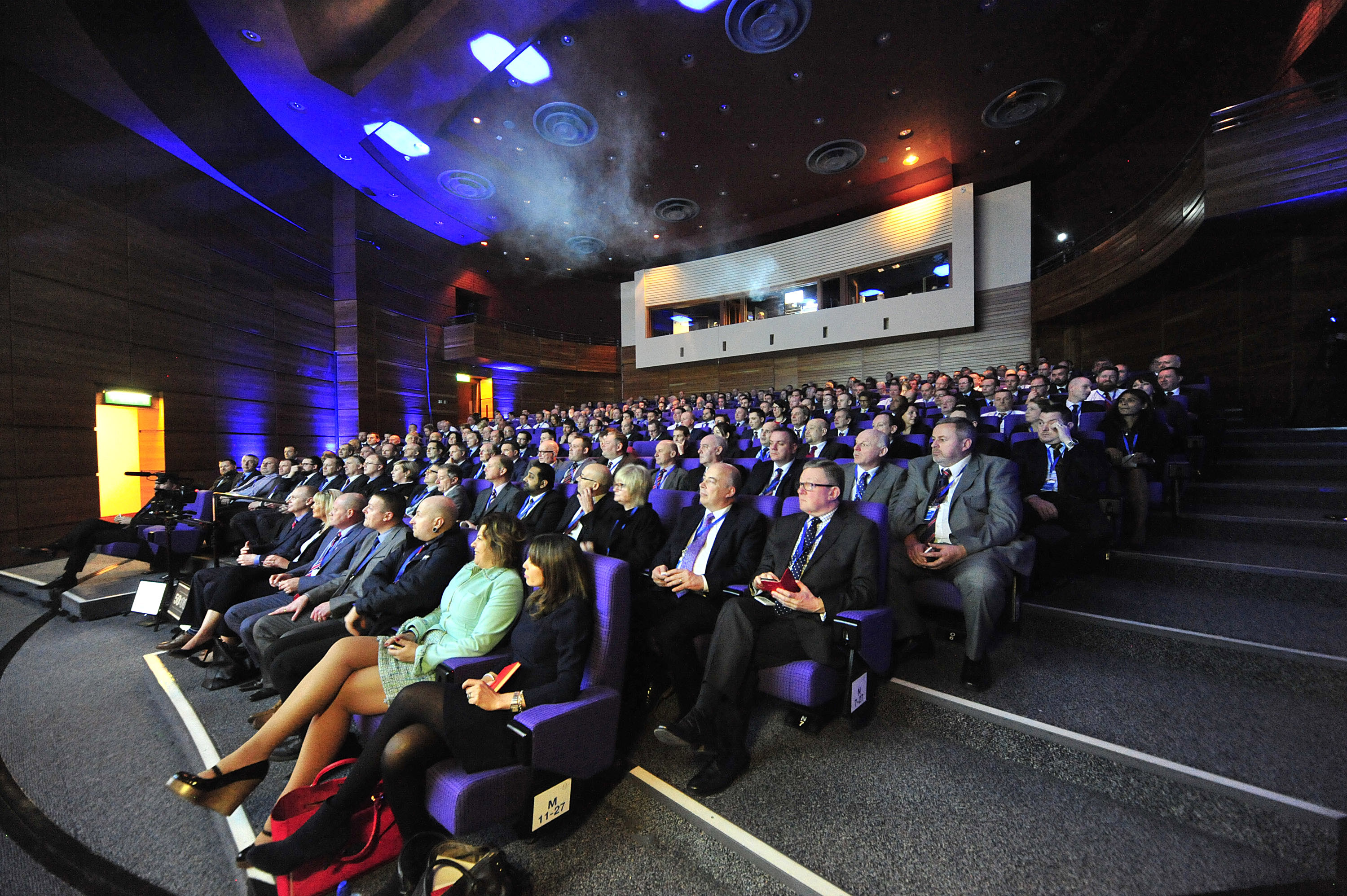 Fintry Auditorium at EICC with engaged audience in a modern conference setting.