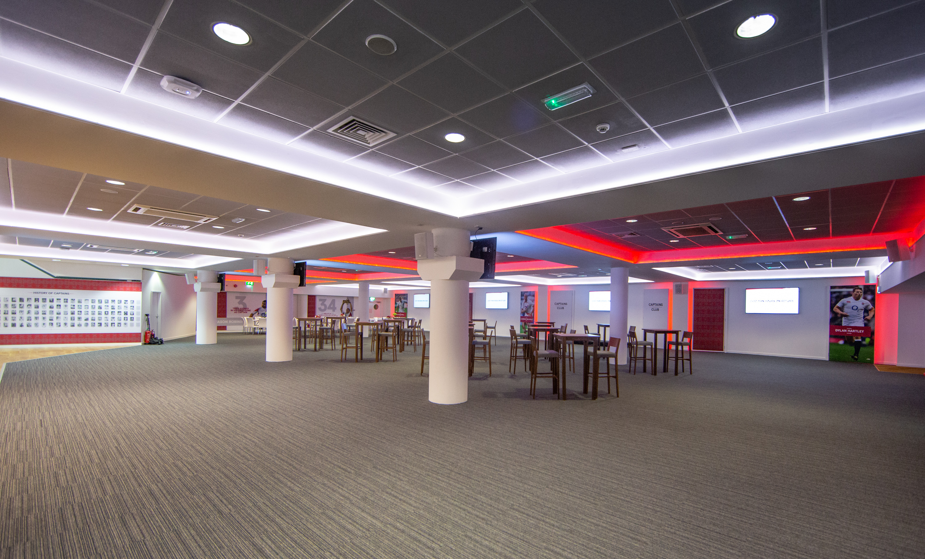 Captains Club at Allianz Stadium, modern event space for corporate meetings and gatherings.