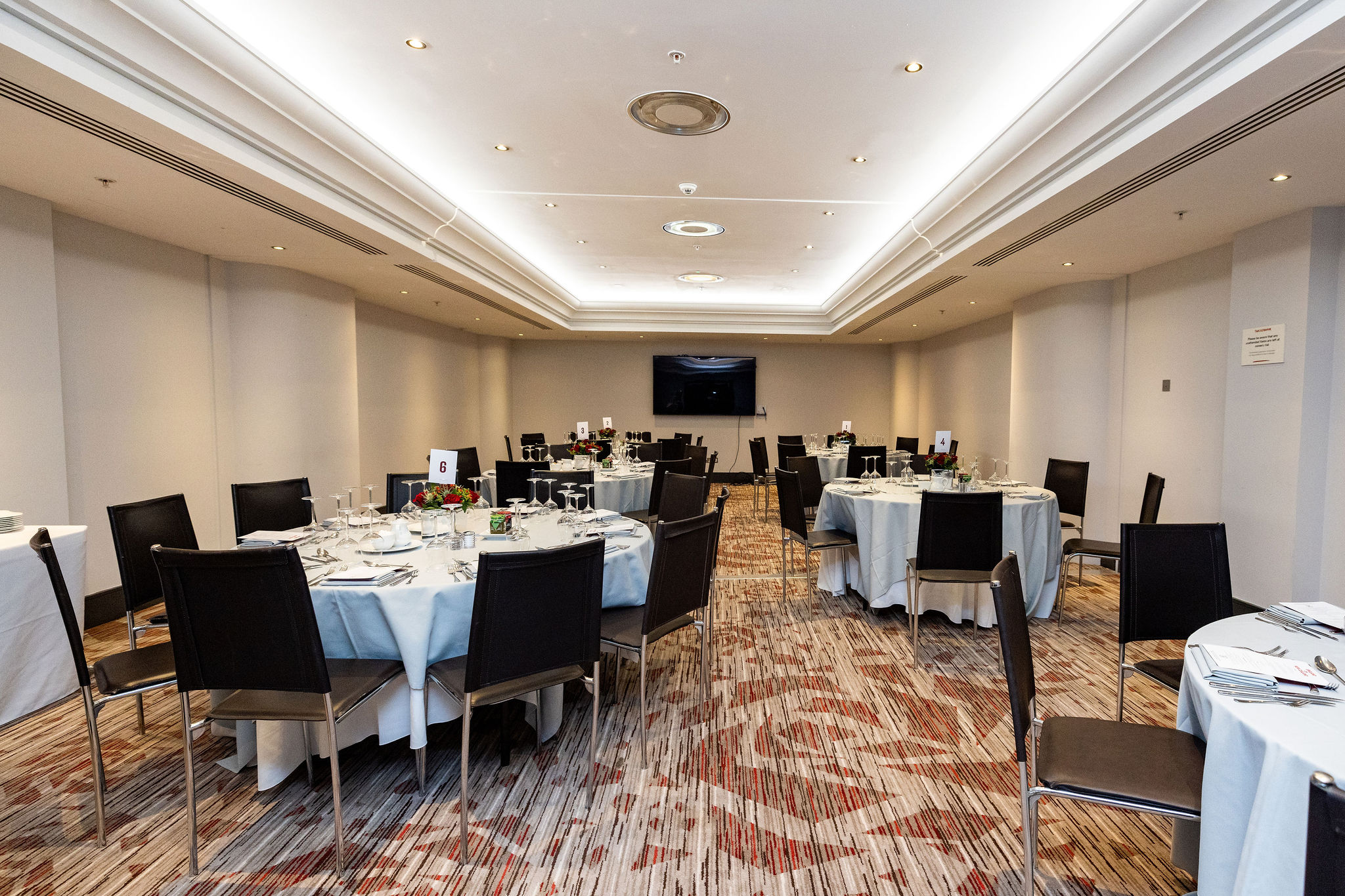 Elegant event space at Allianz Stadium, Twickenham, perfect for corporate meetings and banquets.