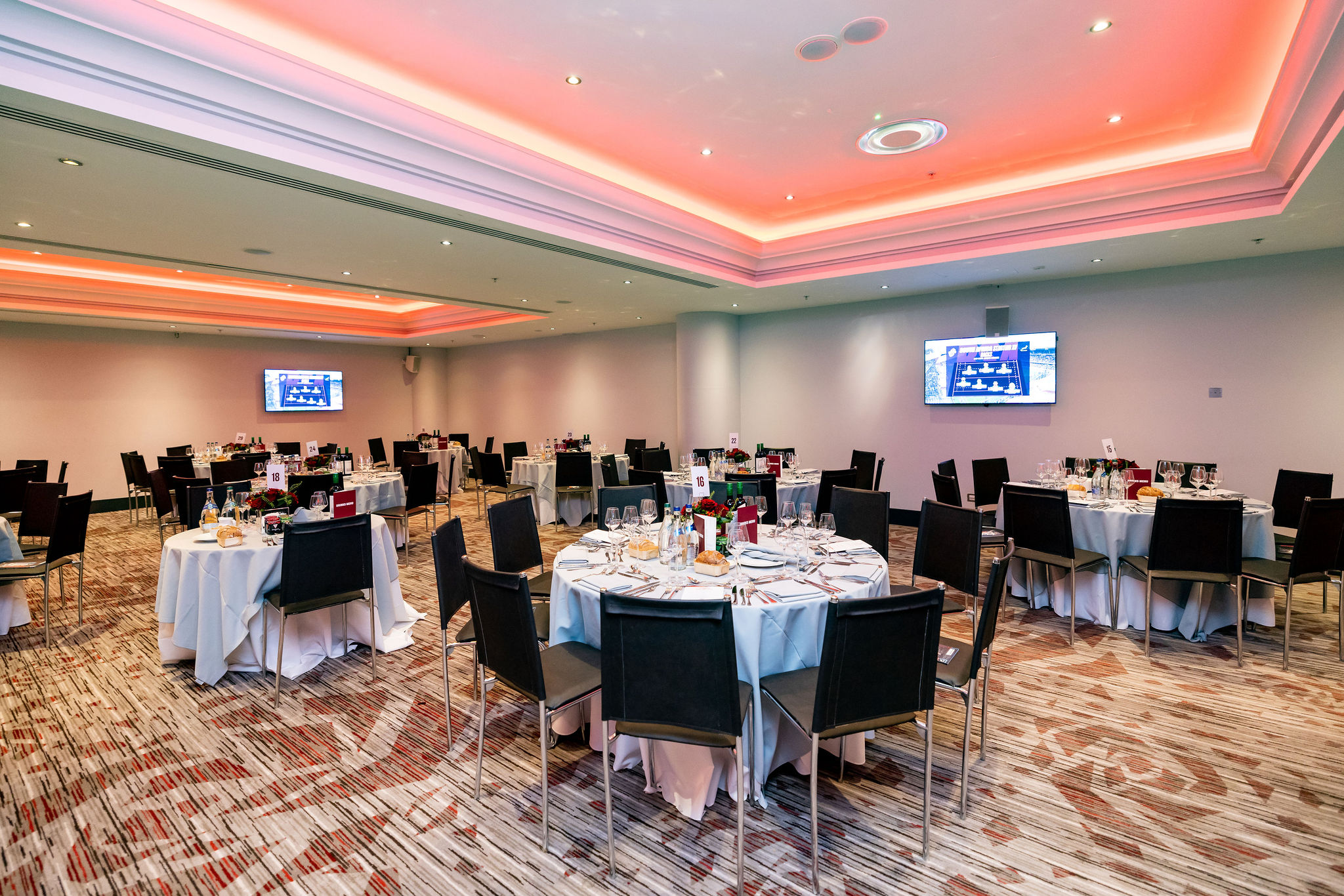 Churchill Suite at Allianz Stadium: elegant event space for corporate events and banquets.