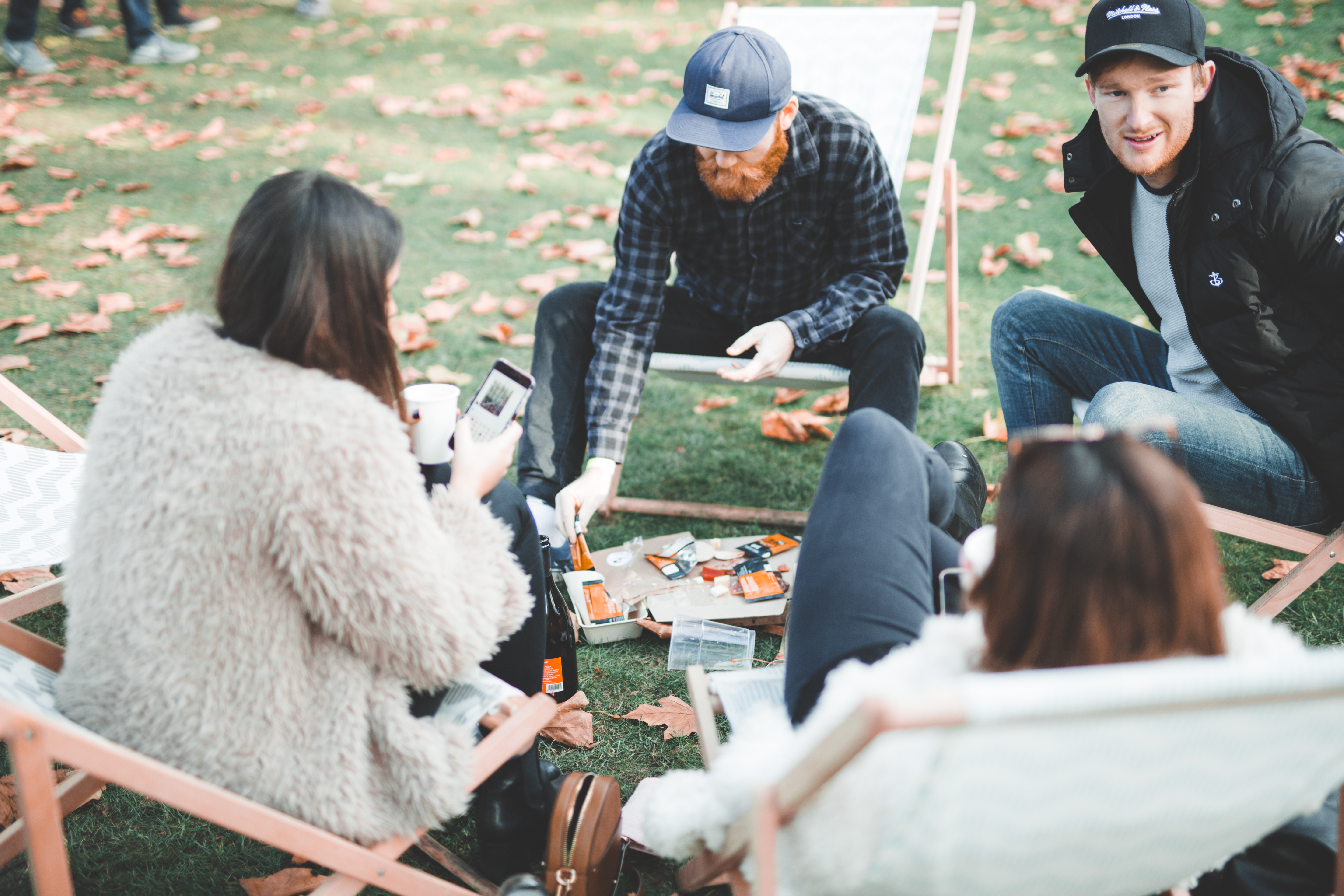 Outdoor gathering at The Museum of the Home with casual seating for networking.