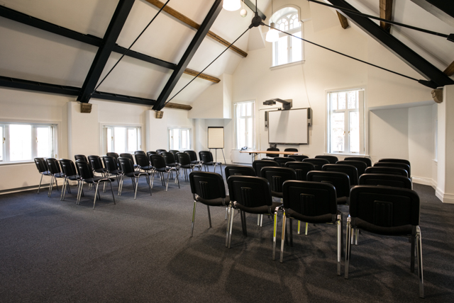 Conference Space One at Manchester Cathedral: bright, minimalist meeting room for workshops.