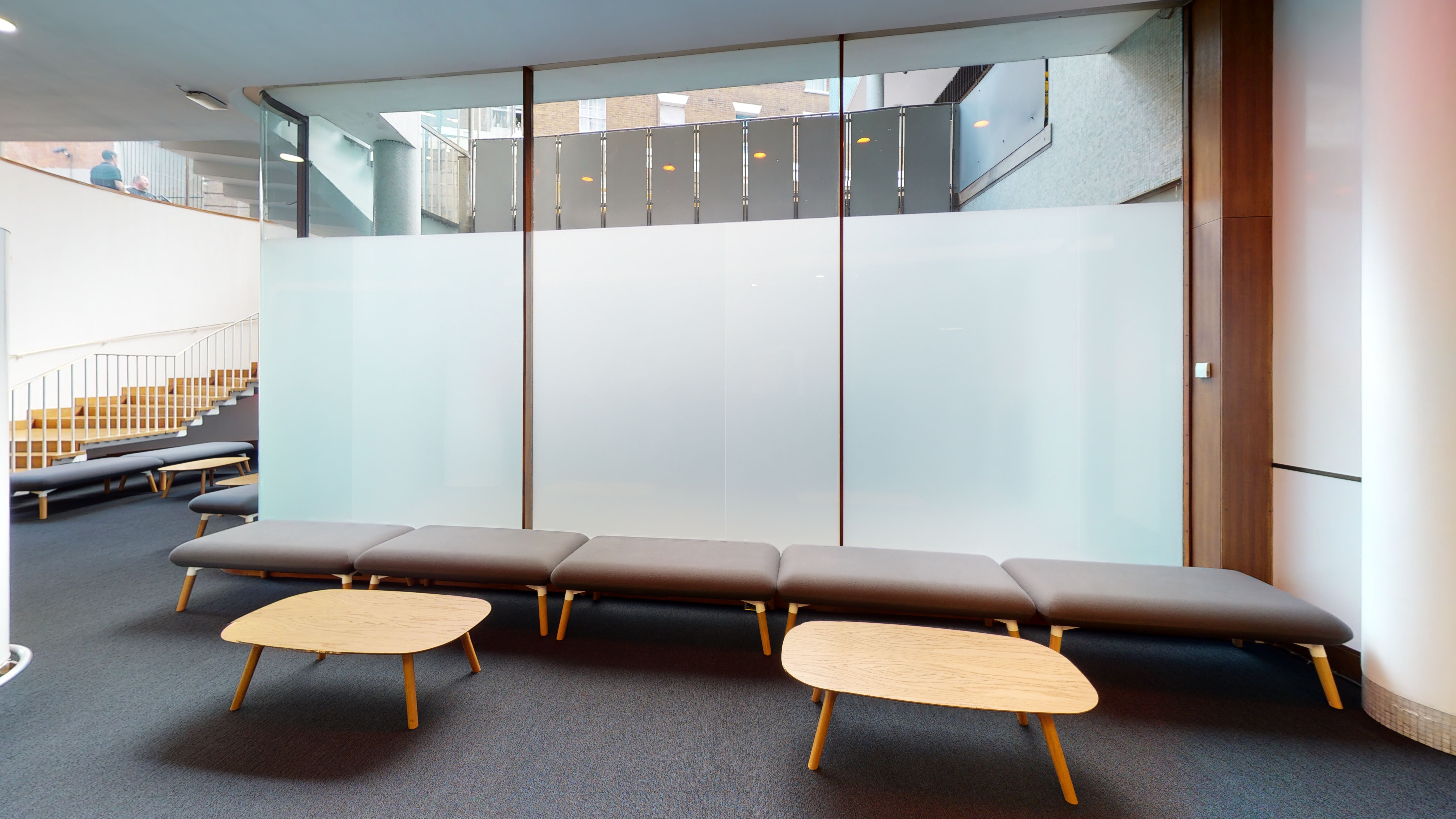 Modern lounge area in Congress Centre, ideal for networking and informal meetings.