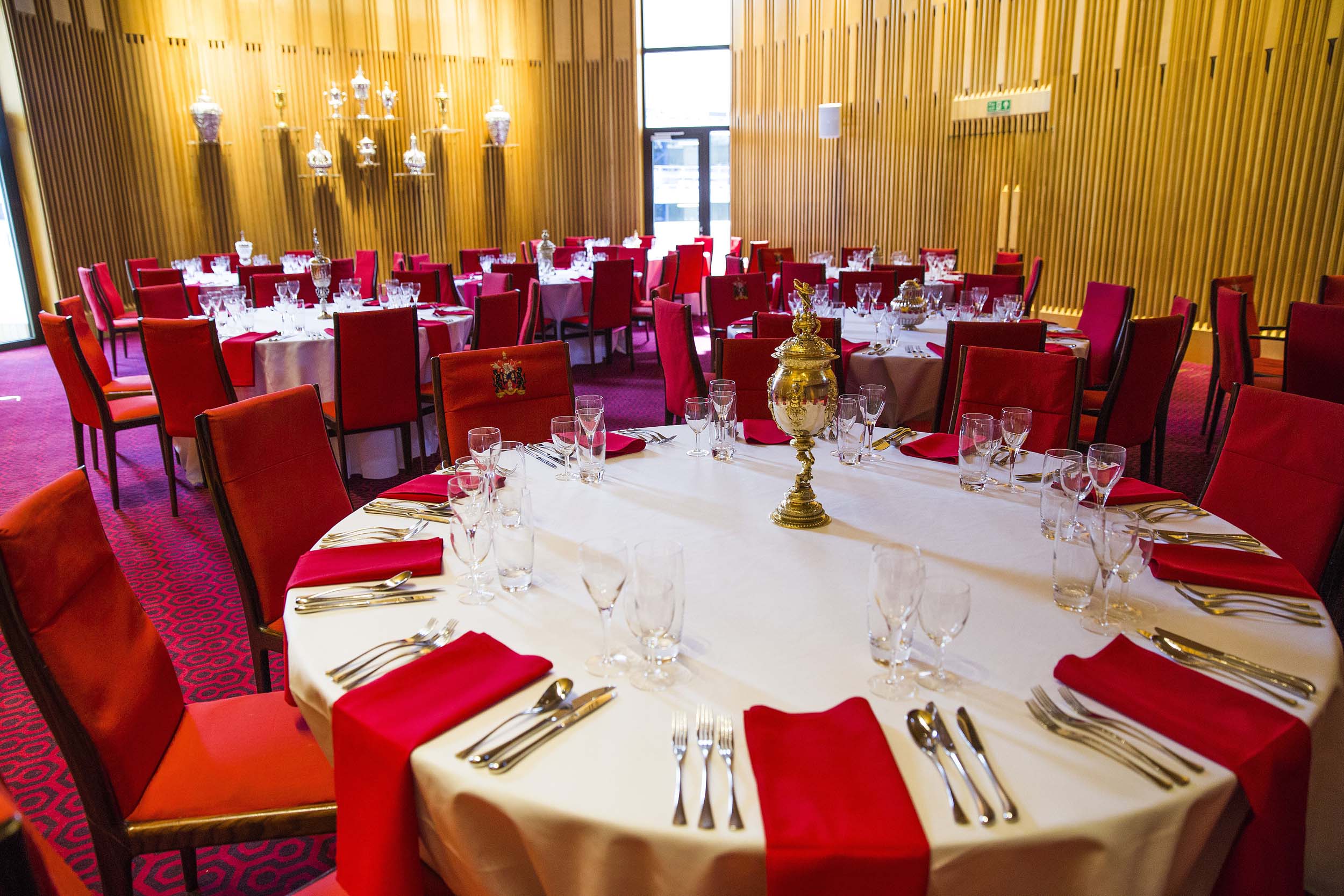 Elegant banquet room in Salters' Hall, perfect for gala dinners and corporate events.