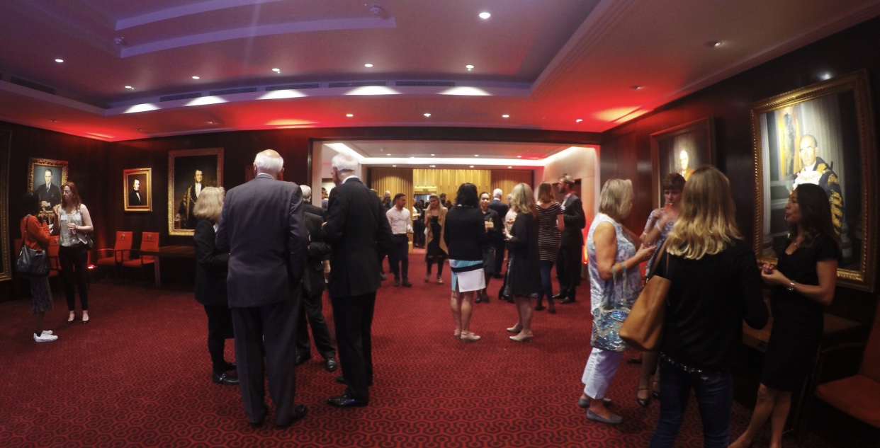 Vibrant networking event in The Court Room, Salters' Hall with elegant decor.