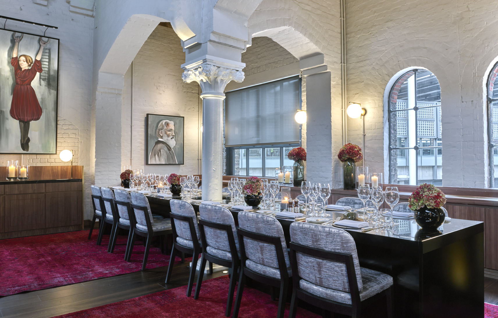 Elegant semi-private meeting room at German Gymnasium, perfect for corporate events.