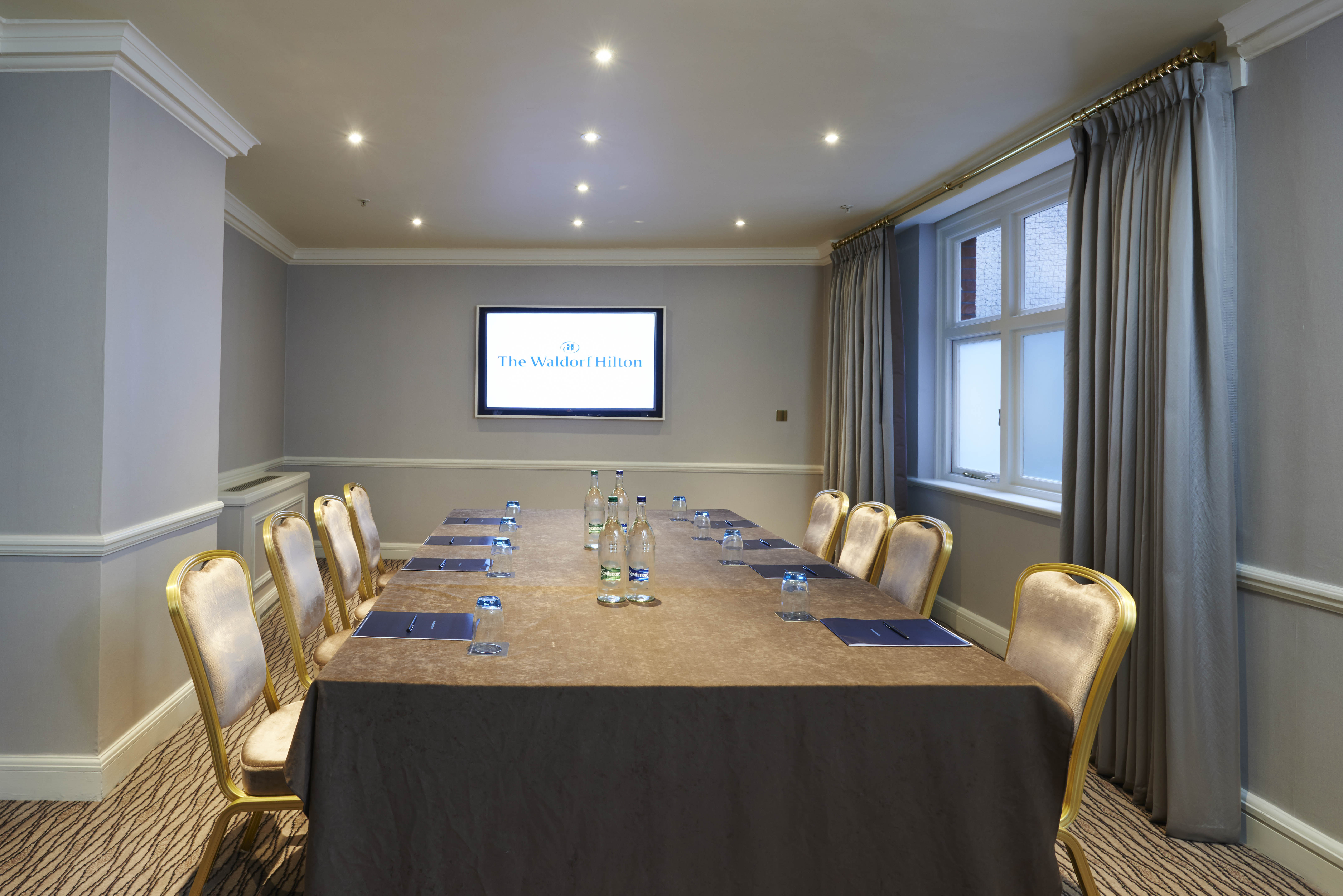 Meeting room at The Waldorf Hilton, London, ideal for professional gatherings and workshops.