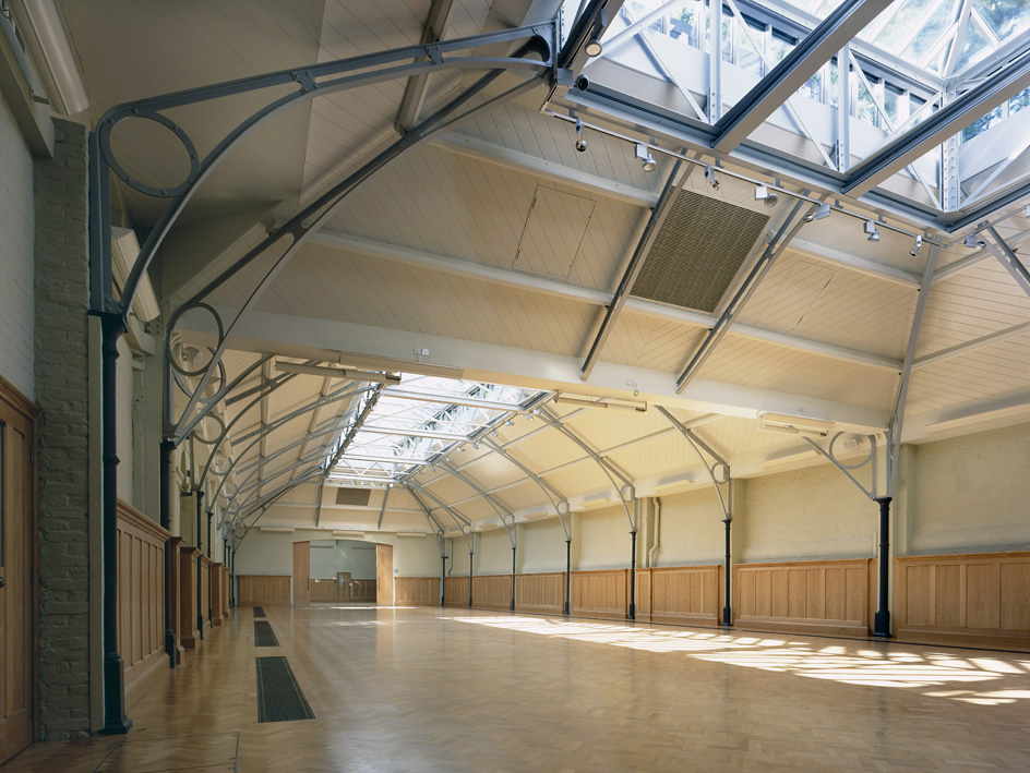 Spacious Prince Consort Rooms venue with high ceilings for conferences and receptions.