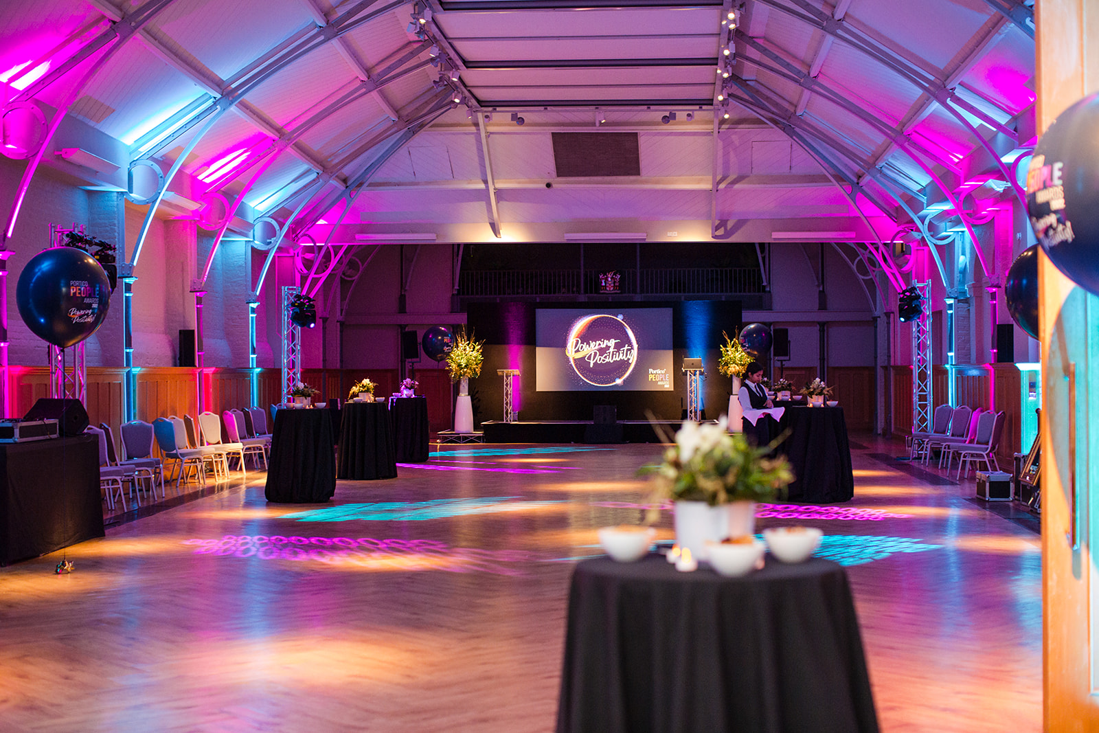 Elegant Prince Consort Rooms for networking events, featuring dynamic lighting and spacious setup.