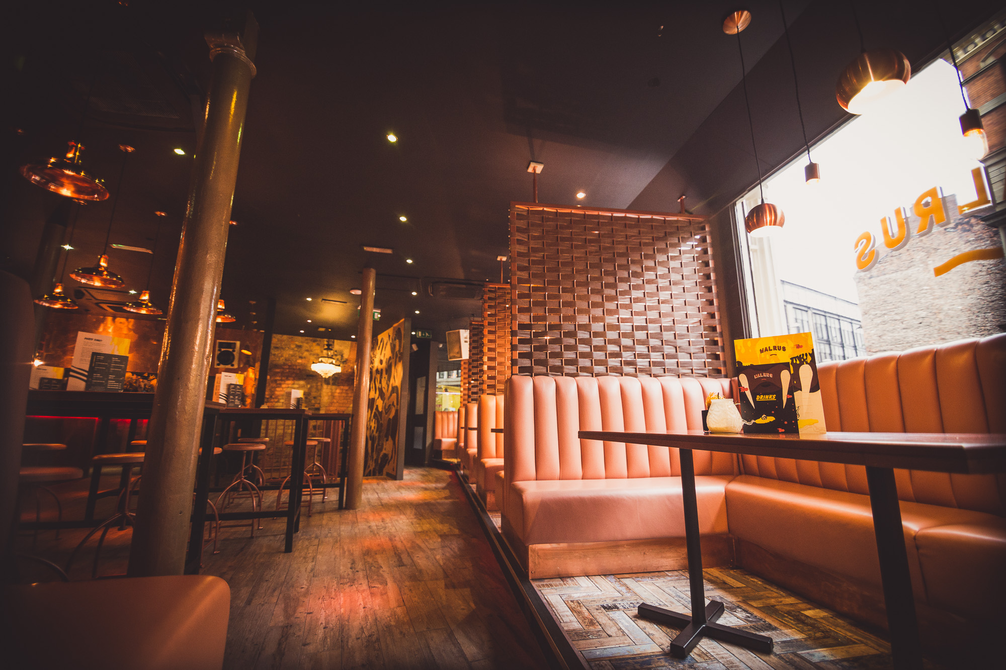 Stylish venue with plush seating, perfect for intimate gatherings and networking events.