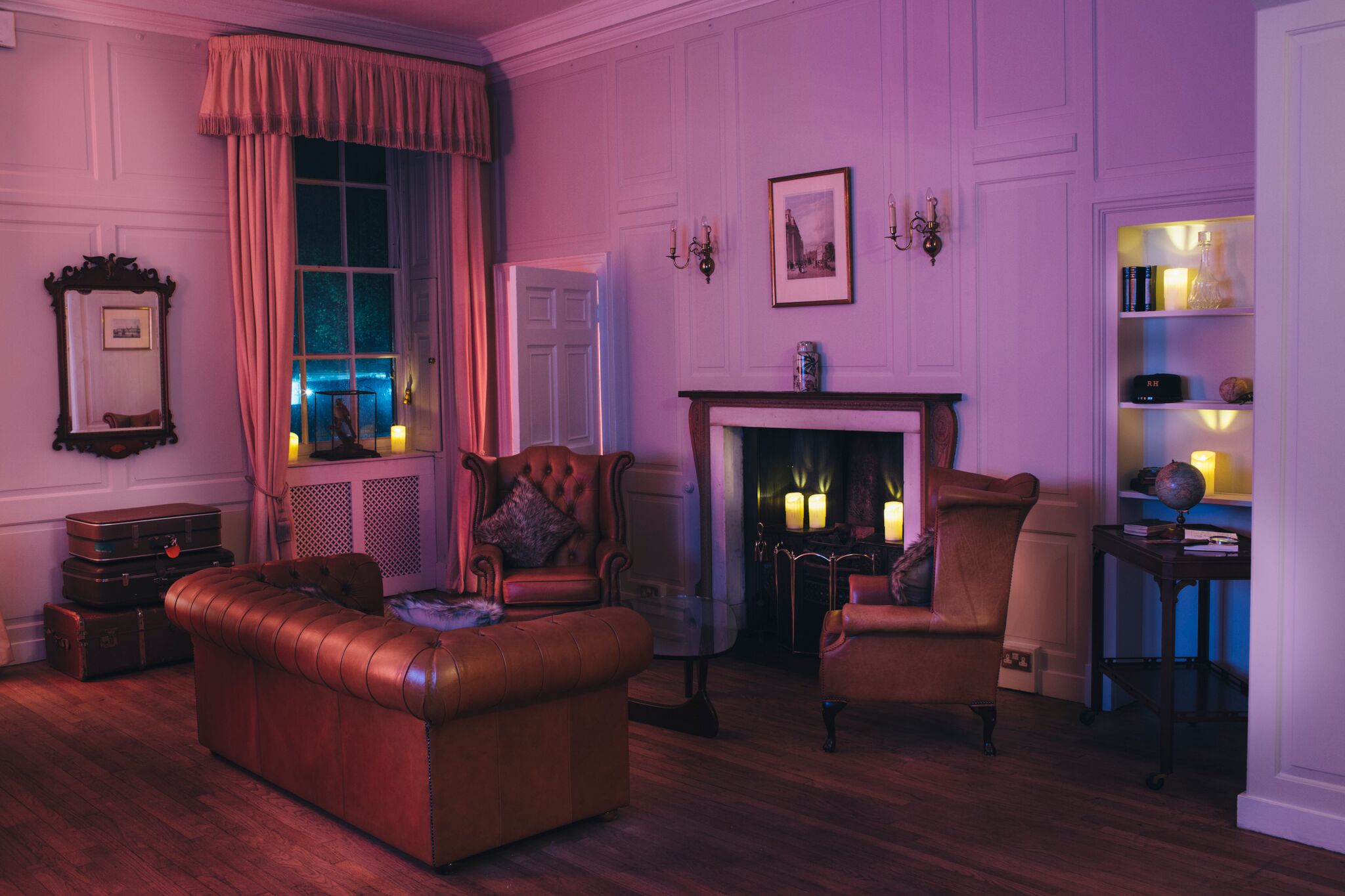 Wren House lounge at Royal Hospital Chelsea, elegant decor for networking events.