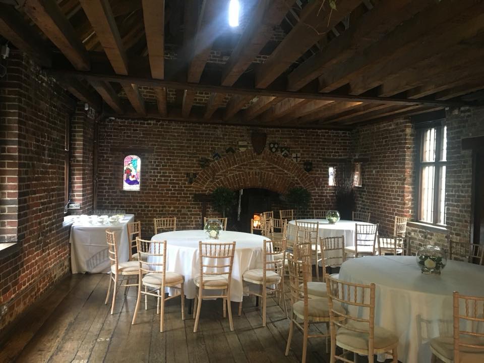 Tudor Gallery event space with exposed brick, ideal for gatherings and meetings.