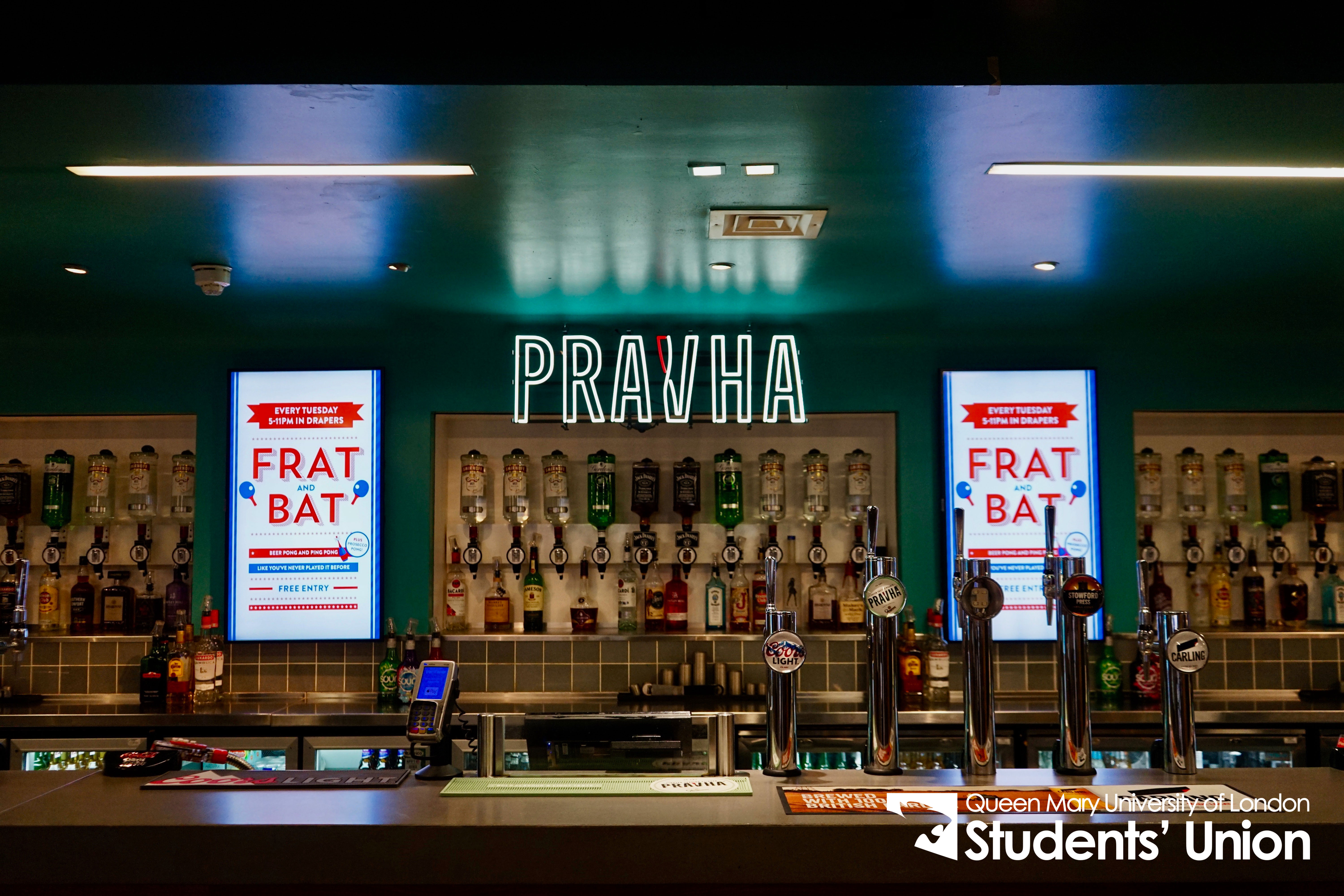 Vibrant bar setup in Drapers Bar & Kitchen, ideal for social events and networking.