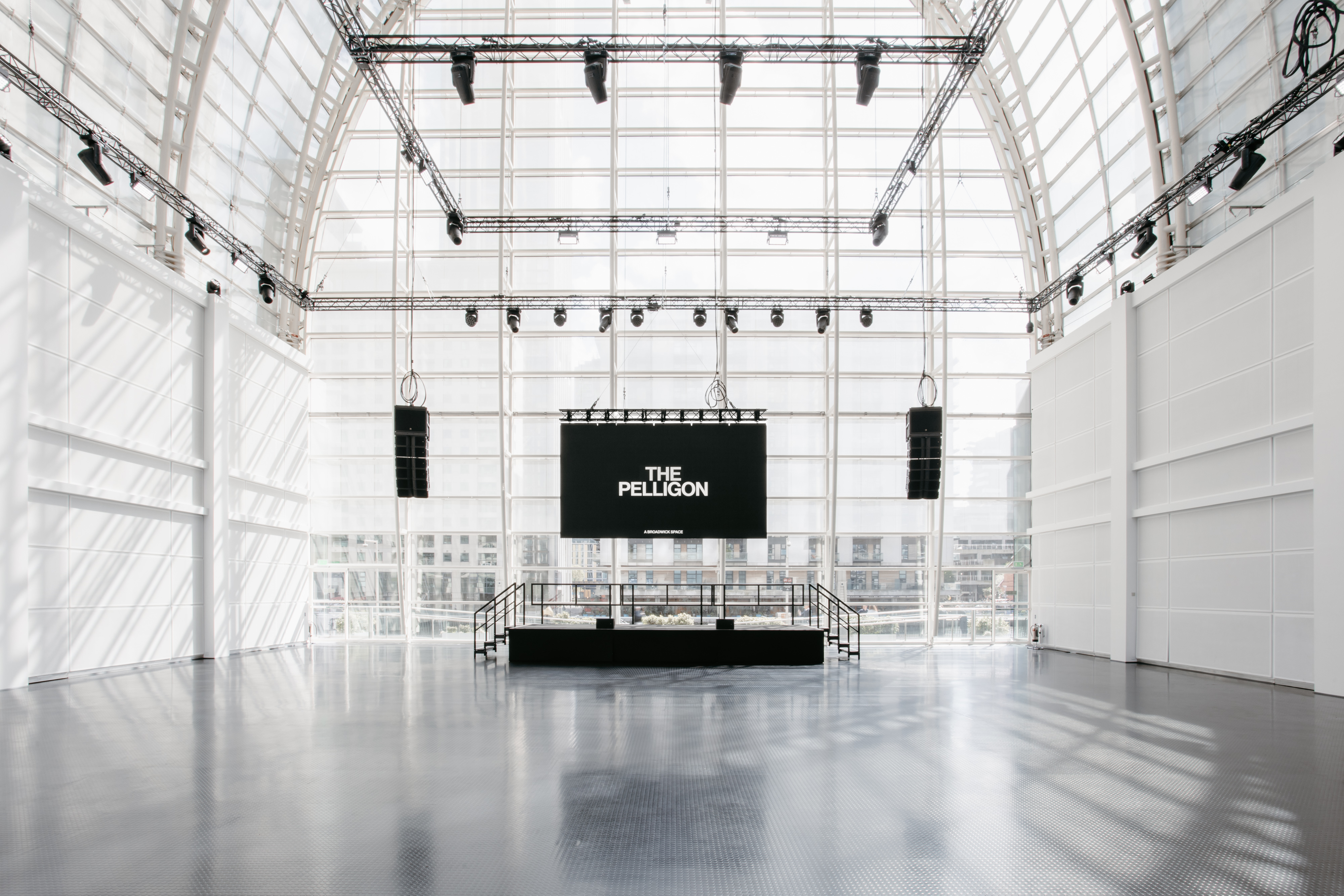 Spacious Main Hall at The Pelligon, ideal for corporate events and conferences.