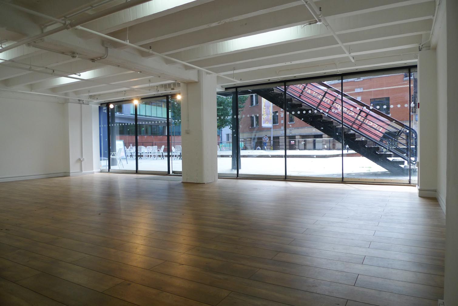 Versatile G11 event space in OXO Tower with natural light for meetings and gatherings.