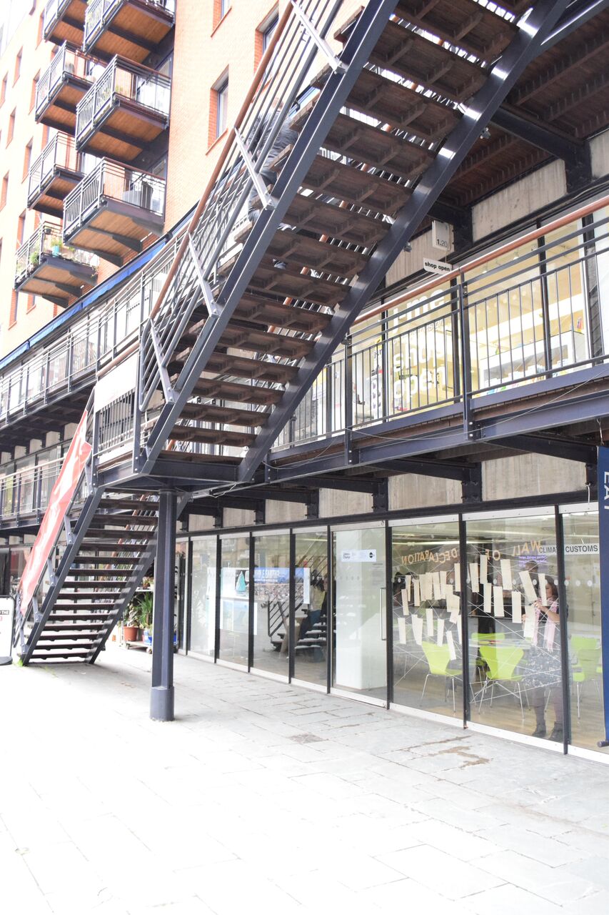 Modern G11 venue at OXO Tower with large windows, perfect for creative events and workshops.