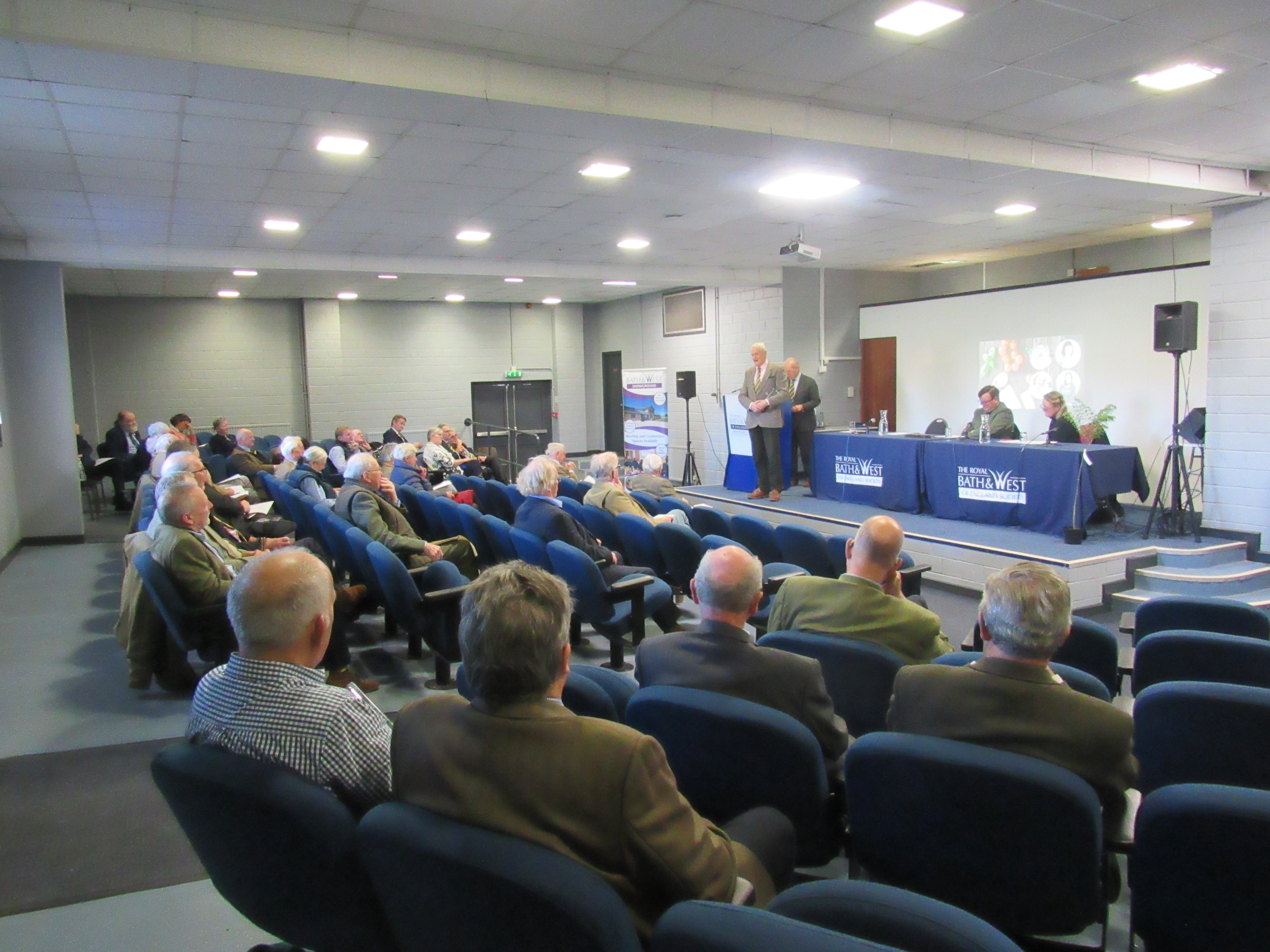 Lecture Theatre at Bath & West Showground, organized seating for conferences and discussions.