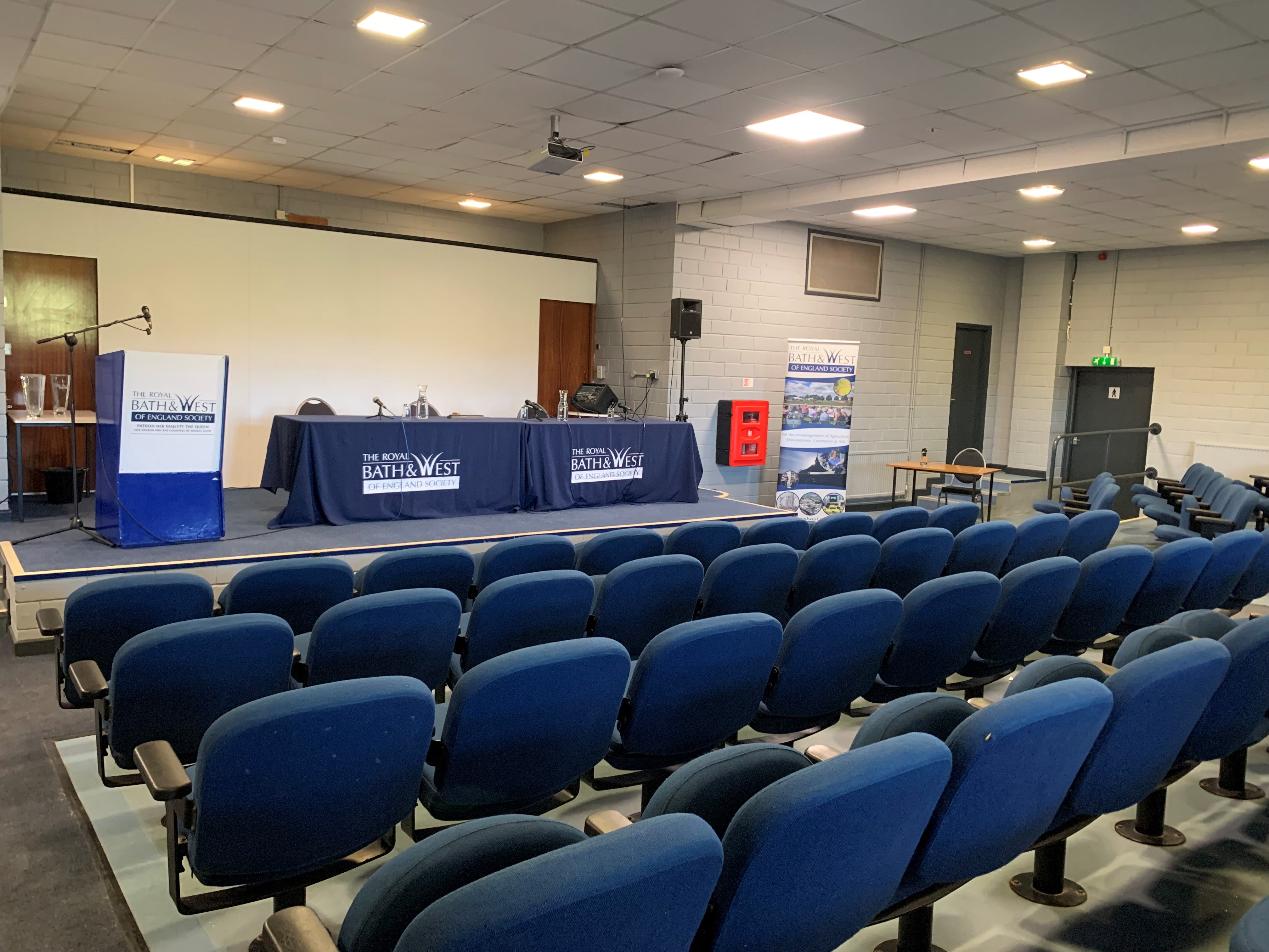 Lecture Theatre at Bath & West Showground, professional setup for conferences and events.