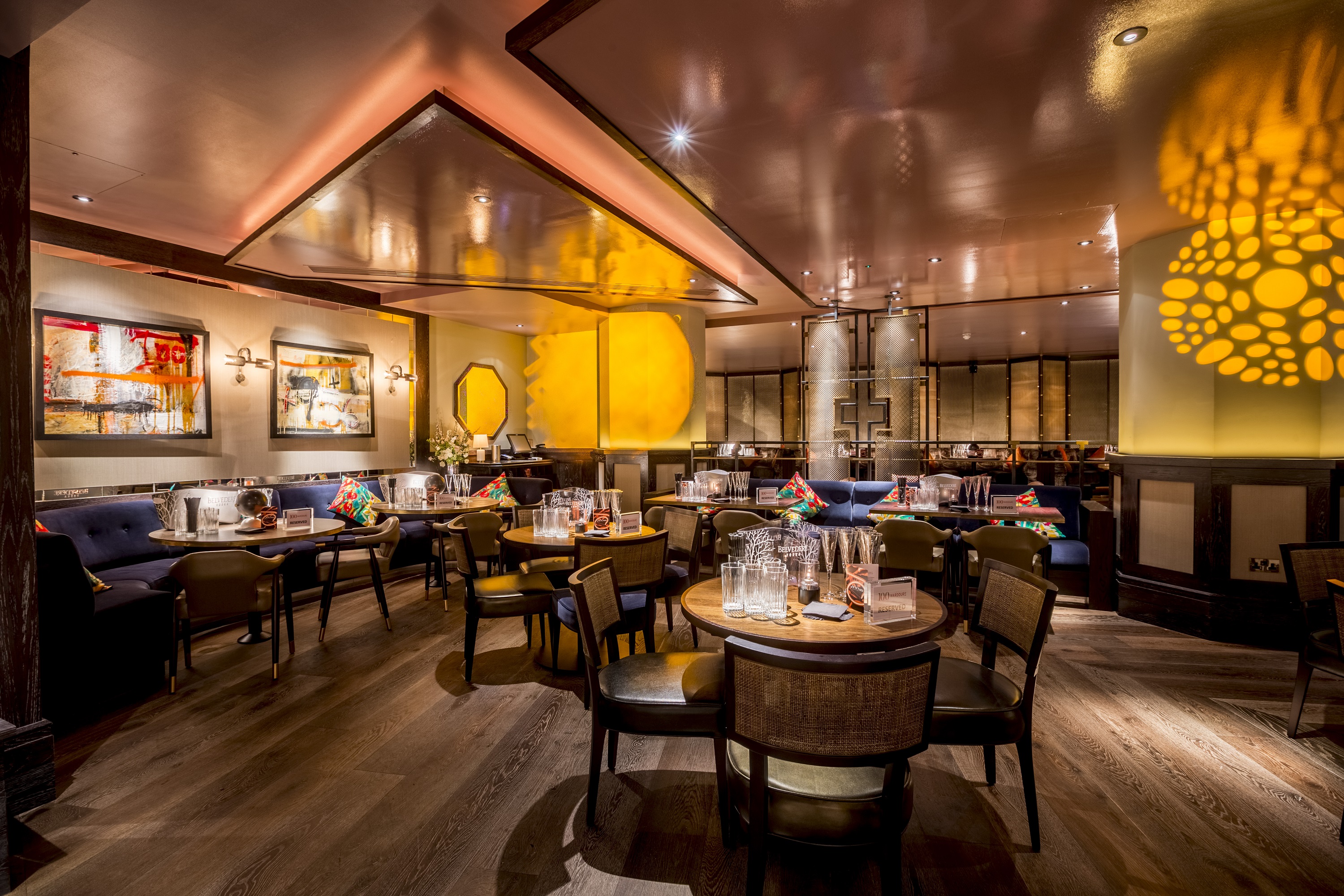 Stylish restaurant at Carnaby, ideal for intimate gatherings and corporate events.