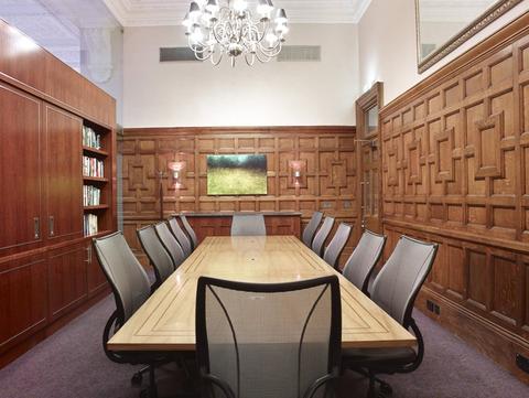 Sophisticated boardroom in The Grand at Trafalgar Square for high-level meetings.