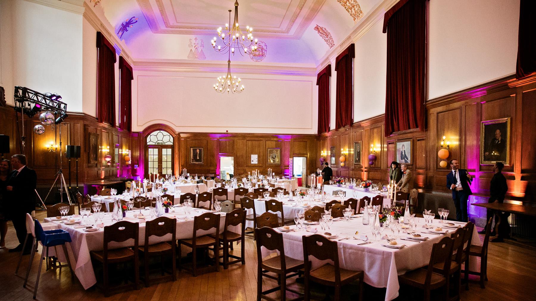 Elegant banquet hall in Goodenough House, perfect for weddings and corporate events.