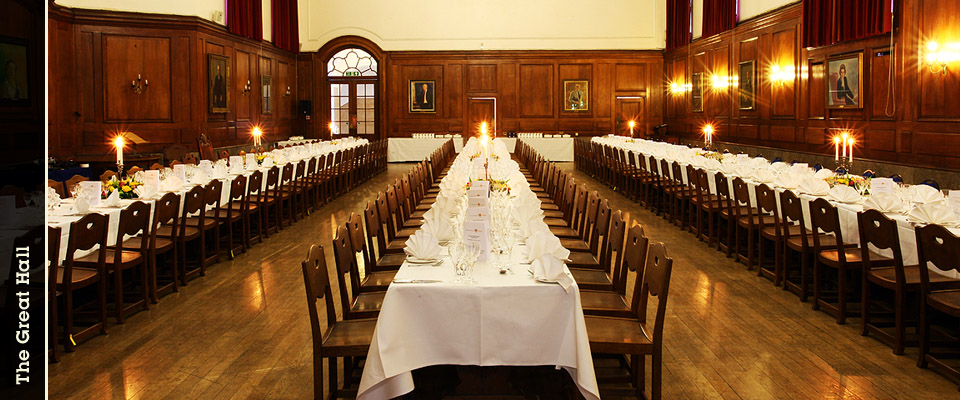 Elegant banquet hall in Goodenough House, perfect for gala dinners and corporate receptions.