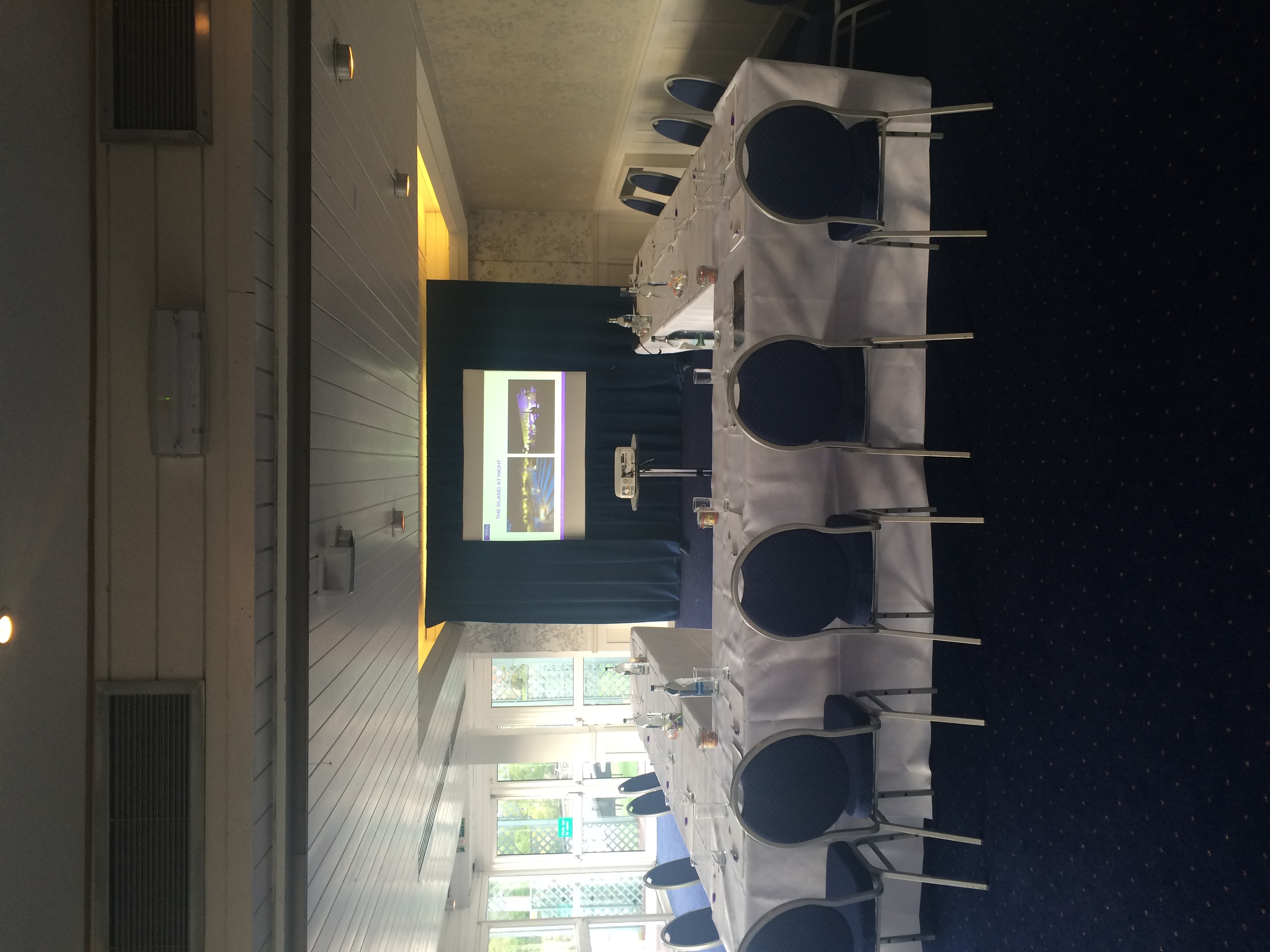 Thames Suite meeting room with U-shape setup, ideal for corporate events and presentations.