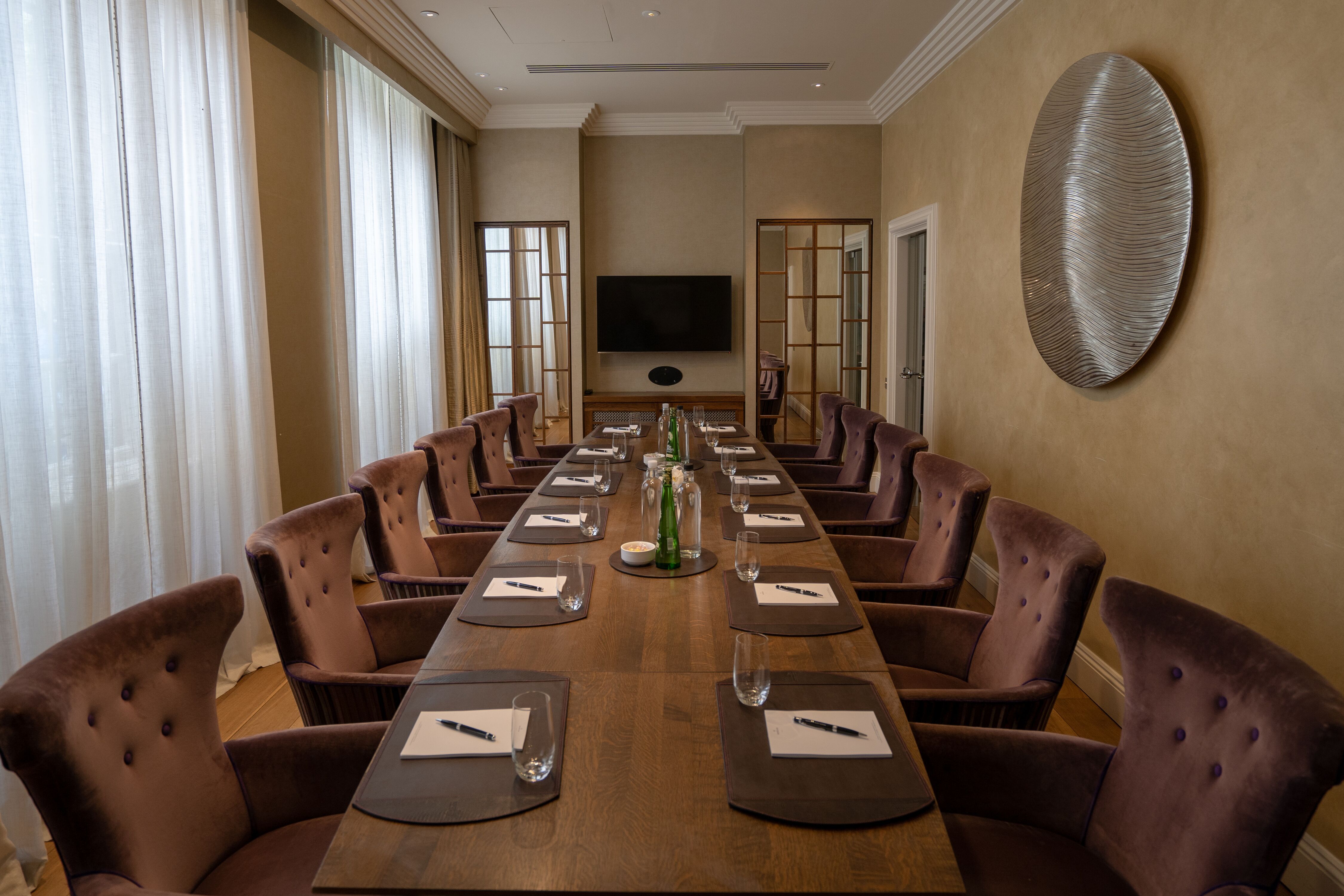 Cellar Room at The Roseate, Reading: elegant meeting space with natural light and amenities.