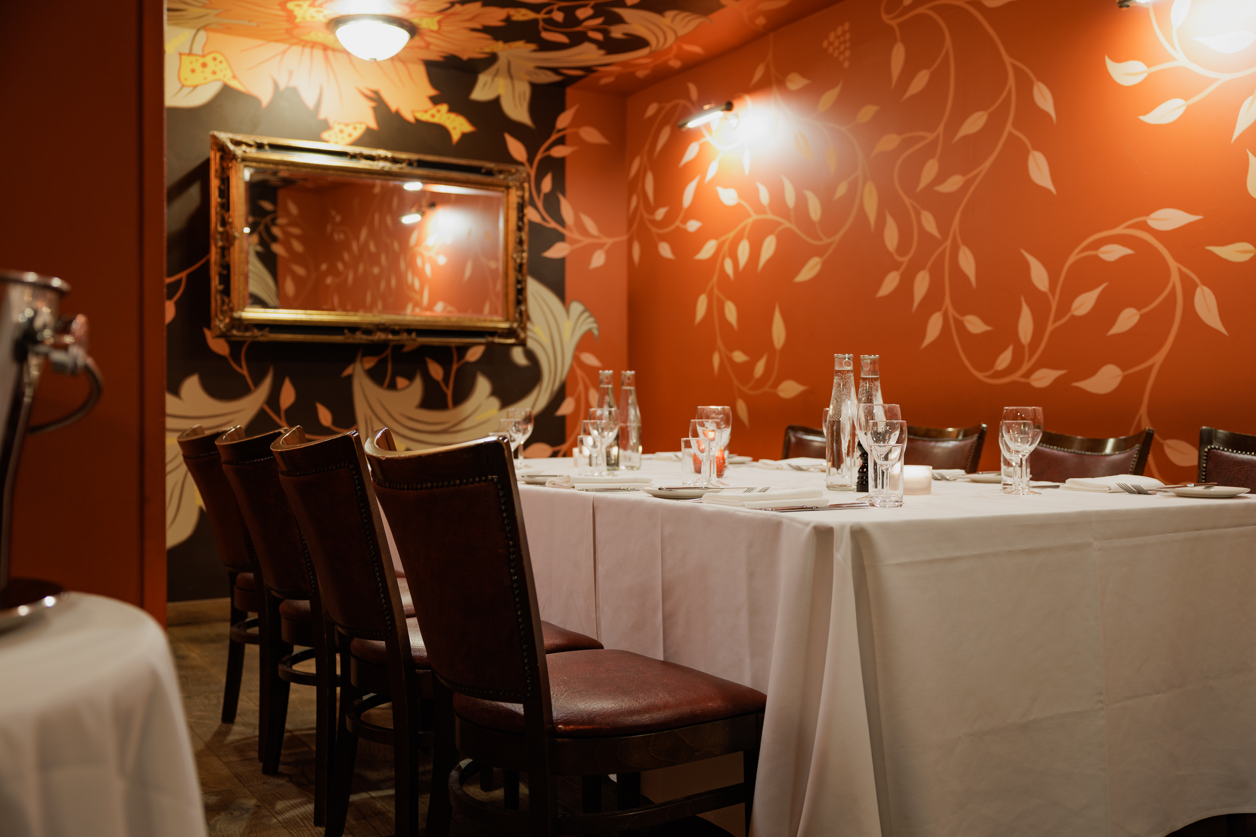 Intimate dining space at Bleeding Heart, ideal for corporate dinners and private events.