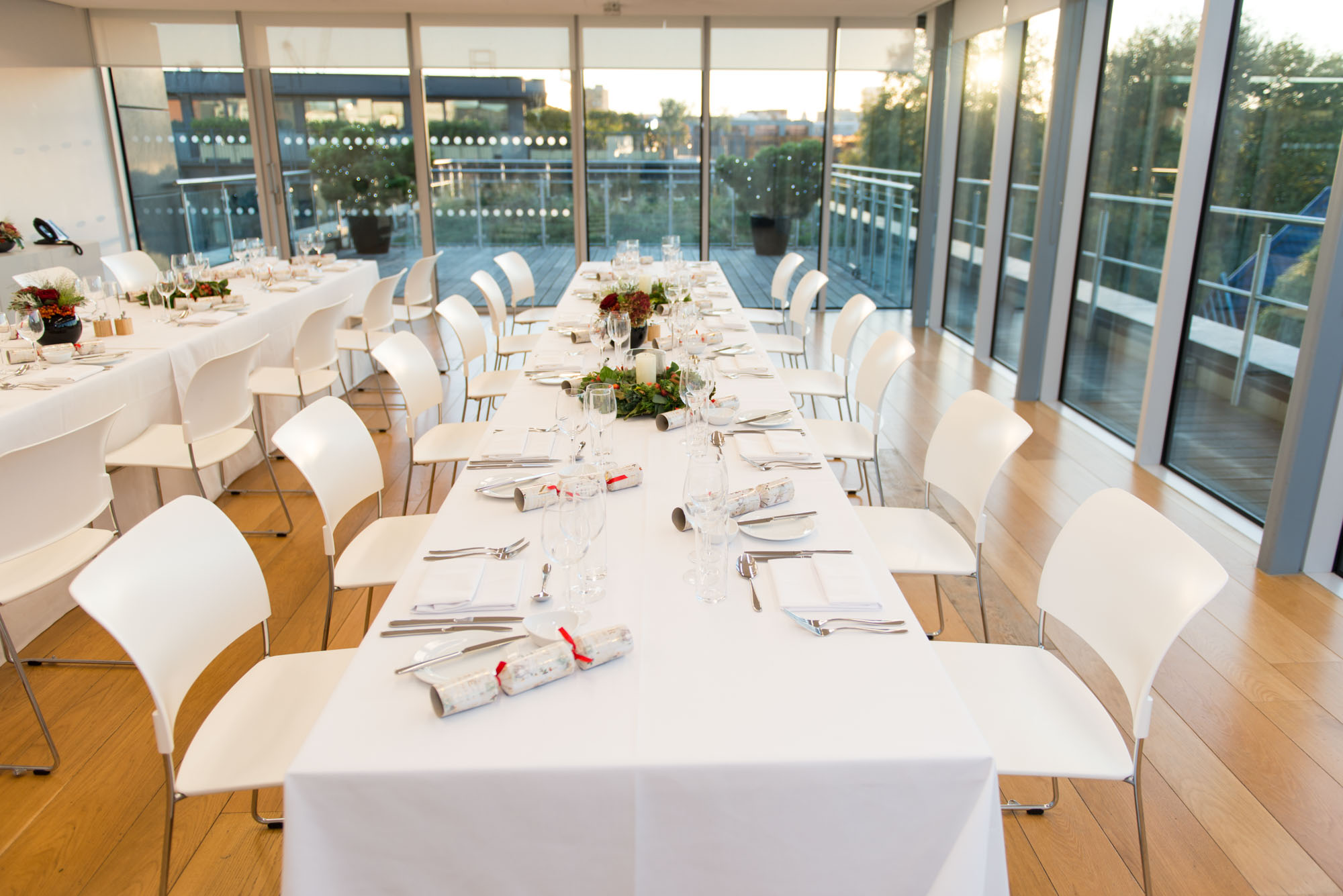 Agas Harding Conference Room with elegant dining setup for corporate events.