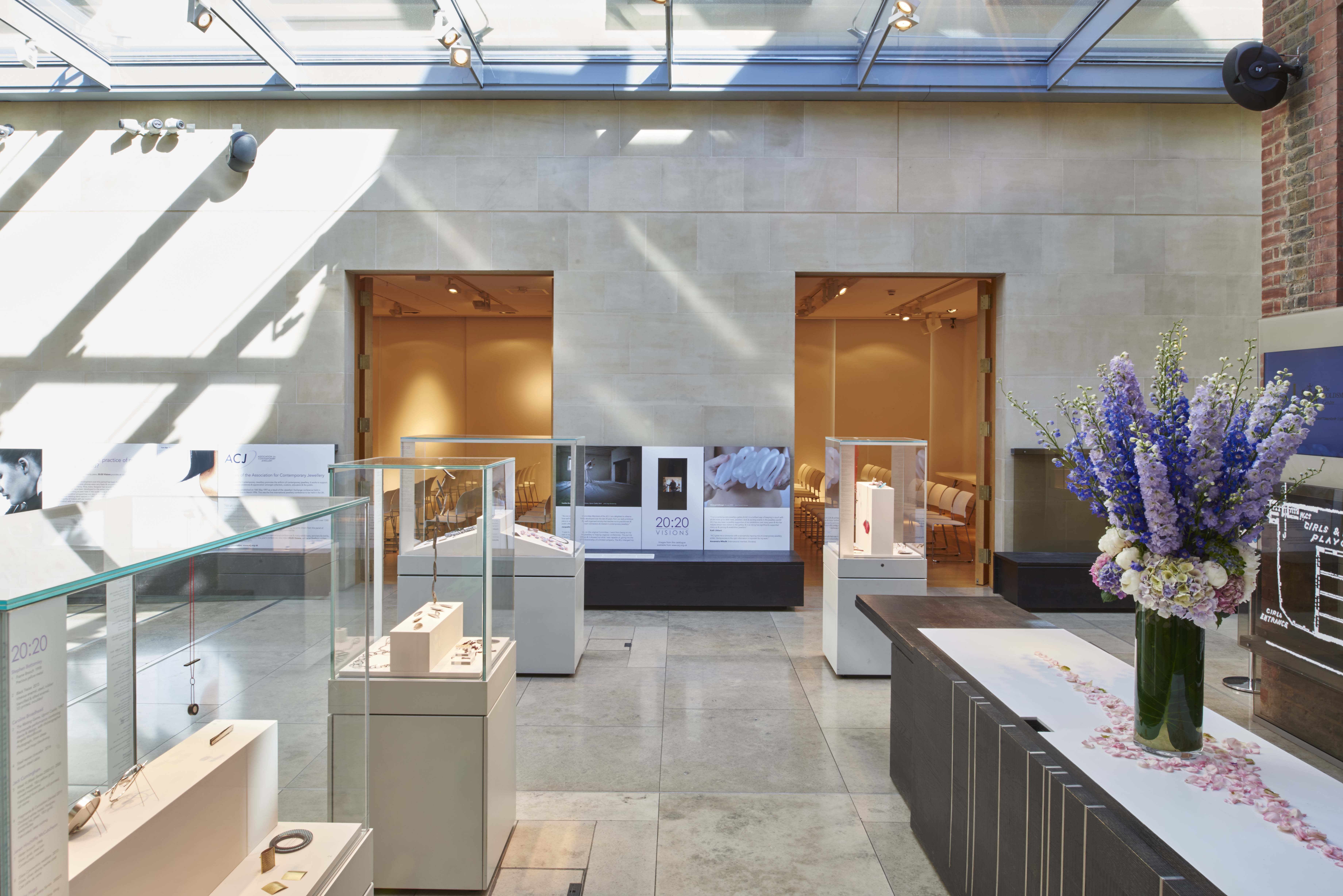 Atrium at The Goldsmiths' Centre, elegant event space for upscale meetings and exhibitions.