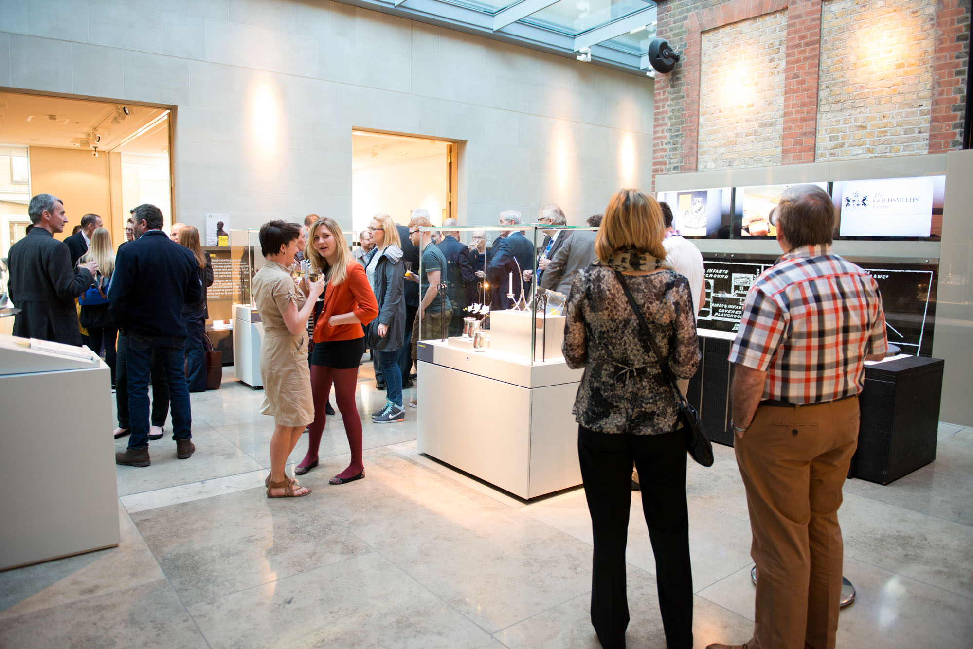 Atrium at The Goldsmiths' Centre, vibrant event space for networking and showcases.