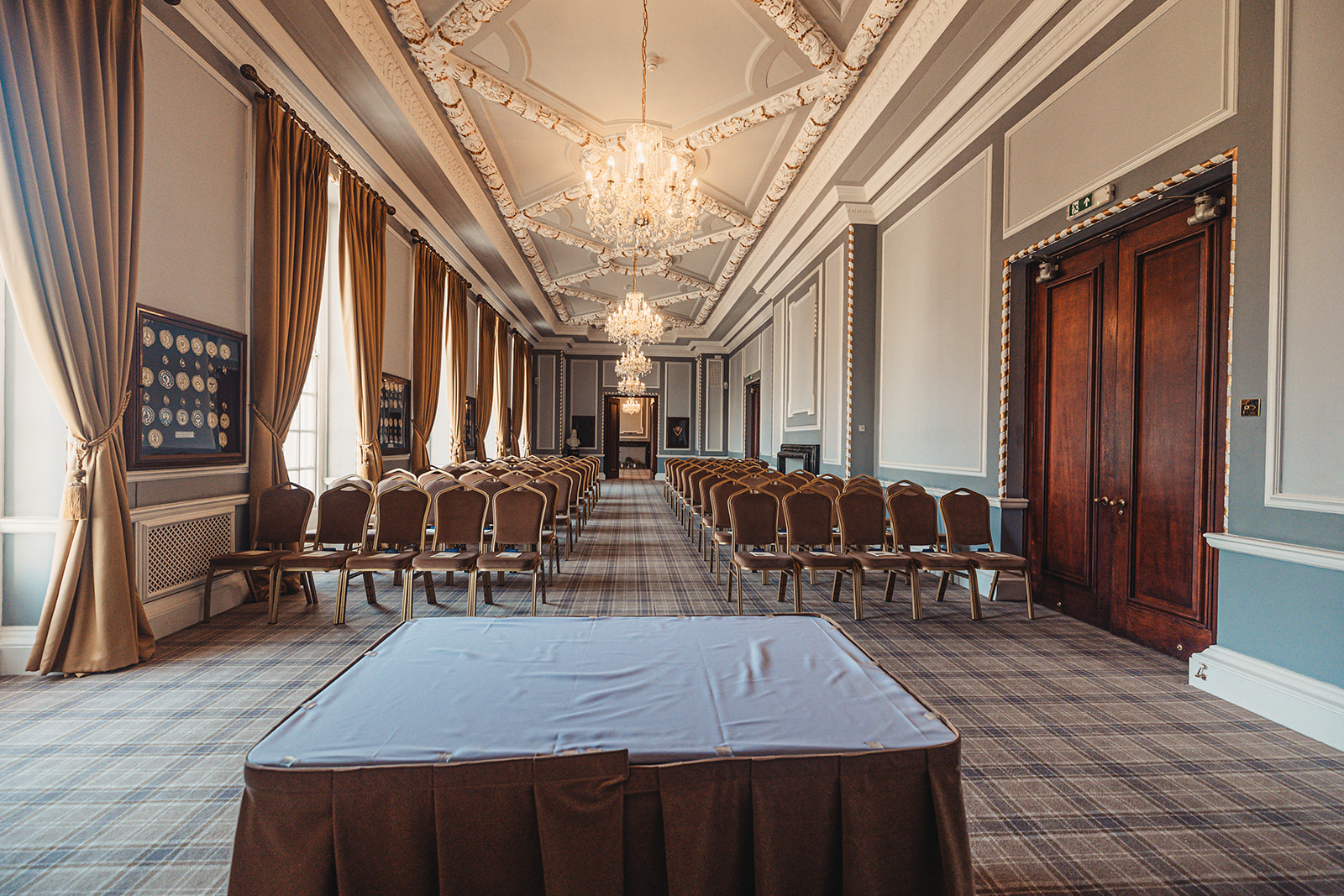 Elegant meeting room in Manchester Hall, perfect for seminars and presentations.