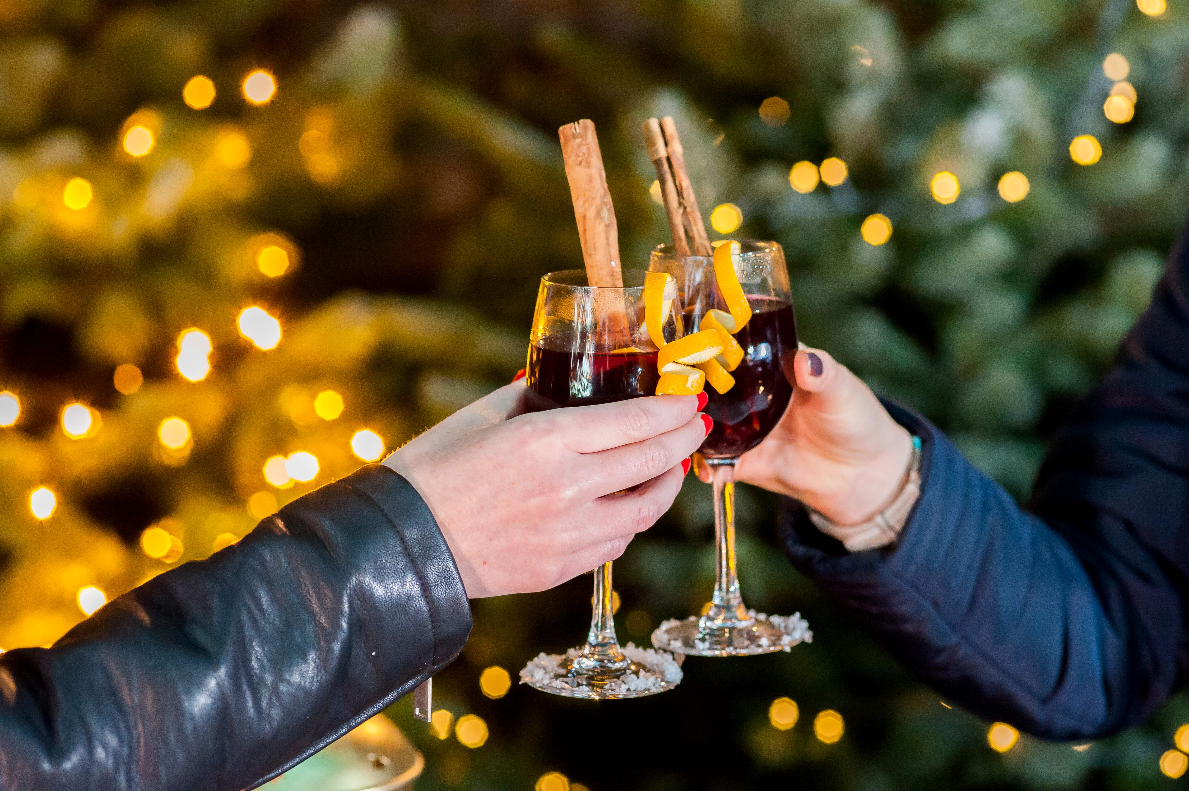 Festive toast with drinks at The Ski Lodge, perfect for holiday events and gatherings.