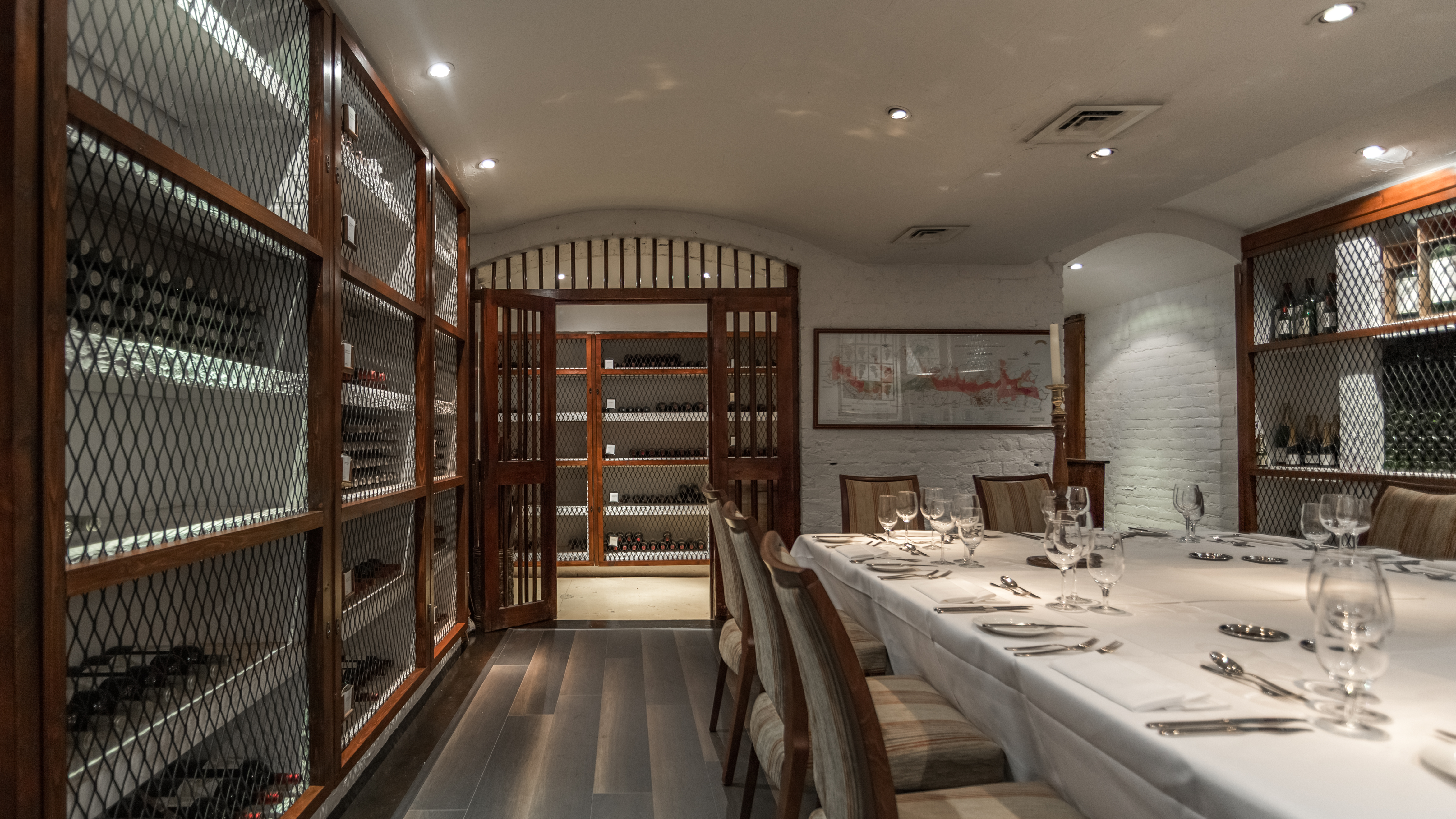 Elegant private dining room at The Petersham Hotel, perfect for corporate events and celebrations.