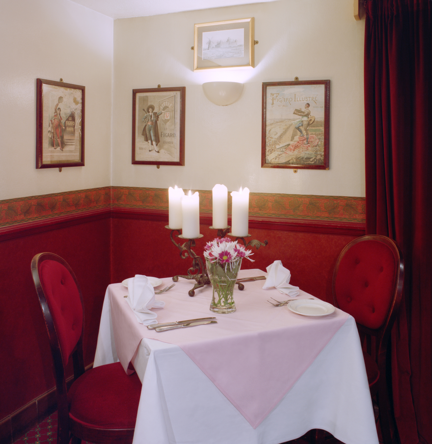 Gothic Bar & Restaurant intimate dining setup with elegant decor for private events.