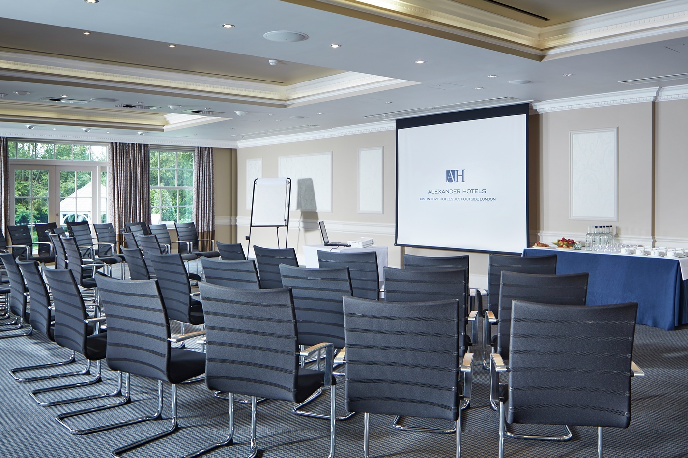 Shelley Suite meeting room at Alexander House Hotel, ideal for workshops and presentations.