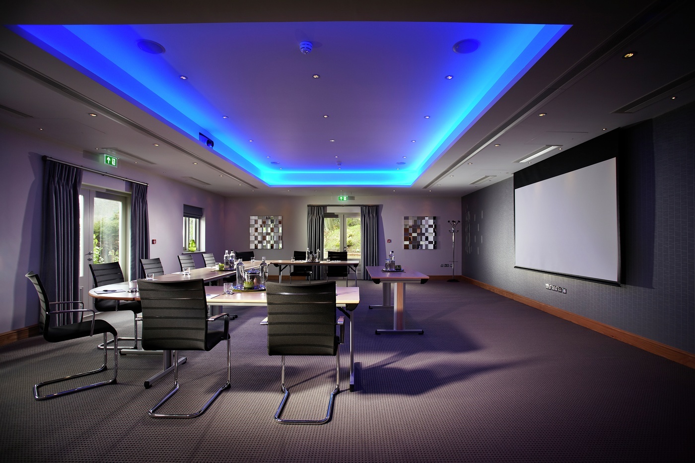 Modern meeting room at Pavilion Conference Center, ideal for presentations and events.